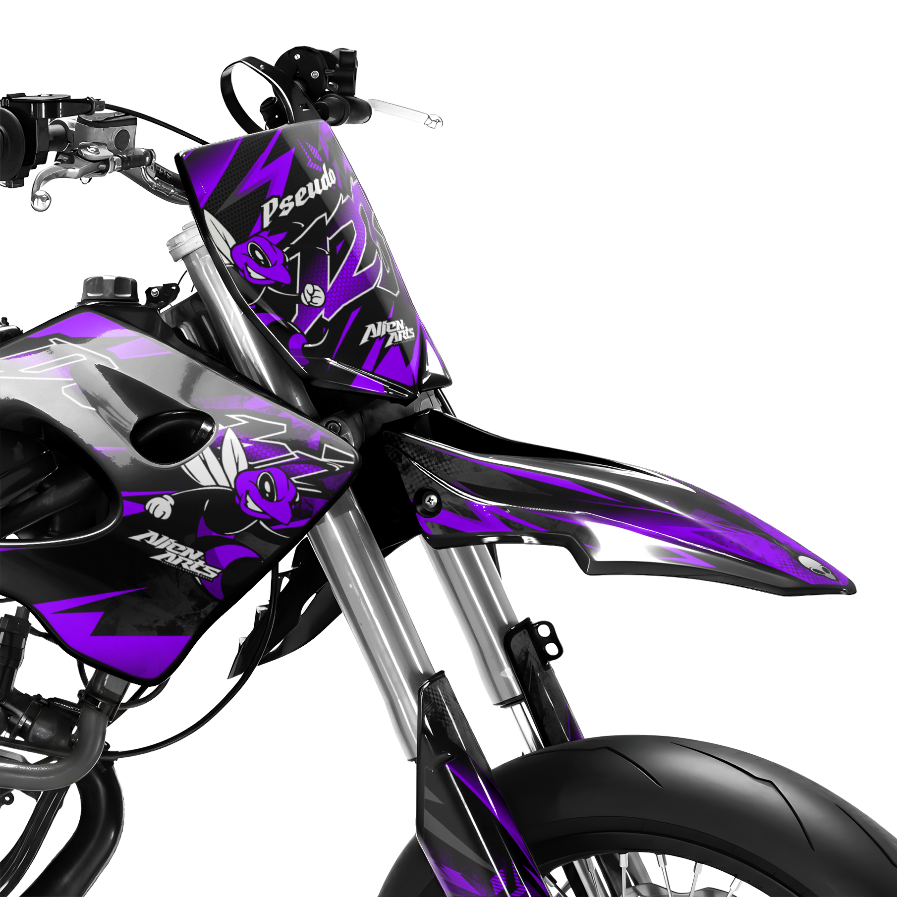 LISSE - Decoratieset DERBI 50cc - Paars