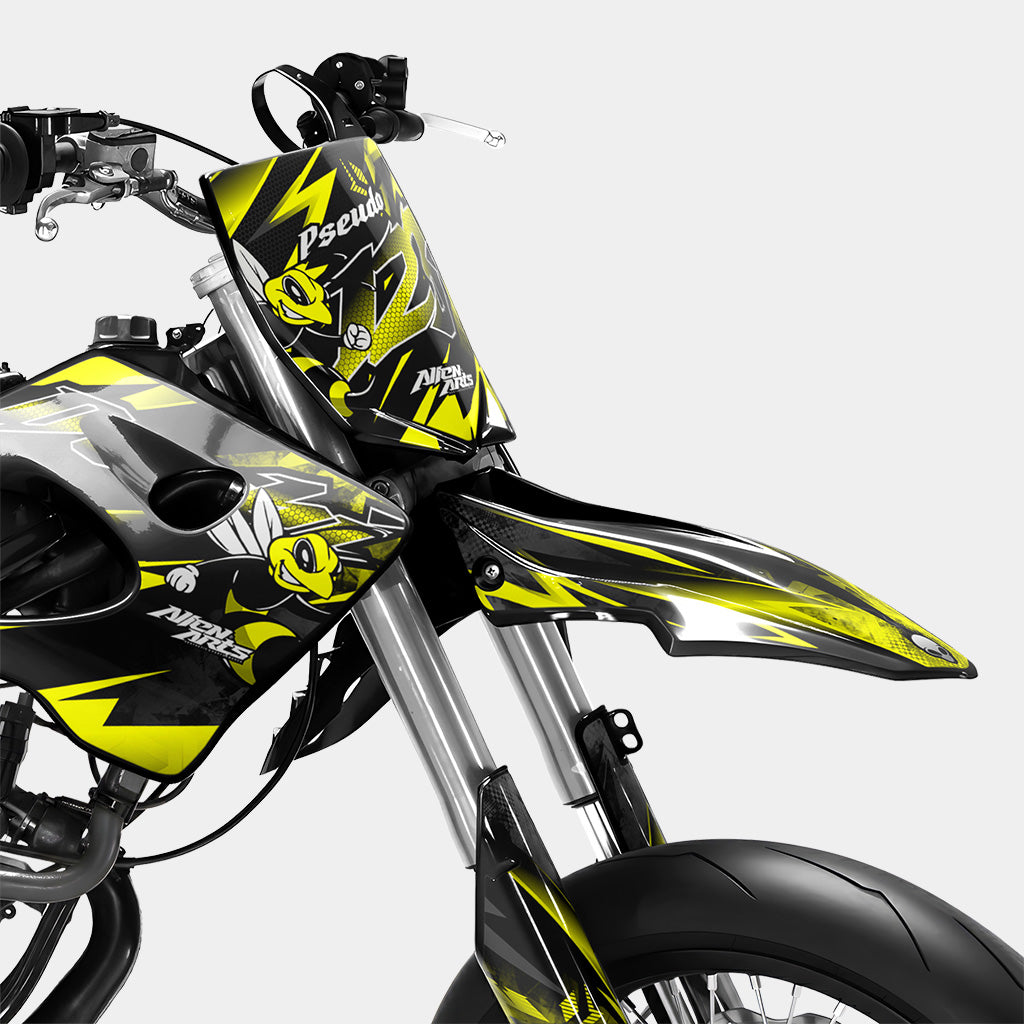 LISSE - Kit deco DERBI 50cc - Jaune