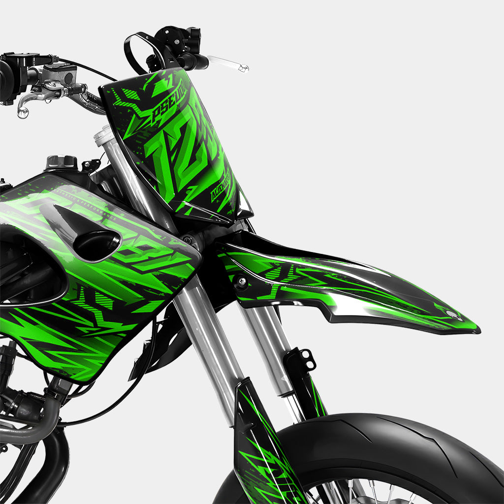 SPIEGEL - Dekorationsset DERBI 50cc - Grün