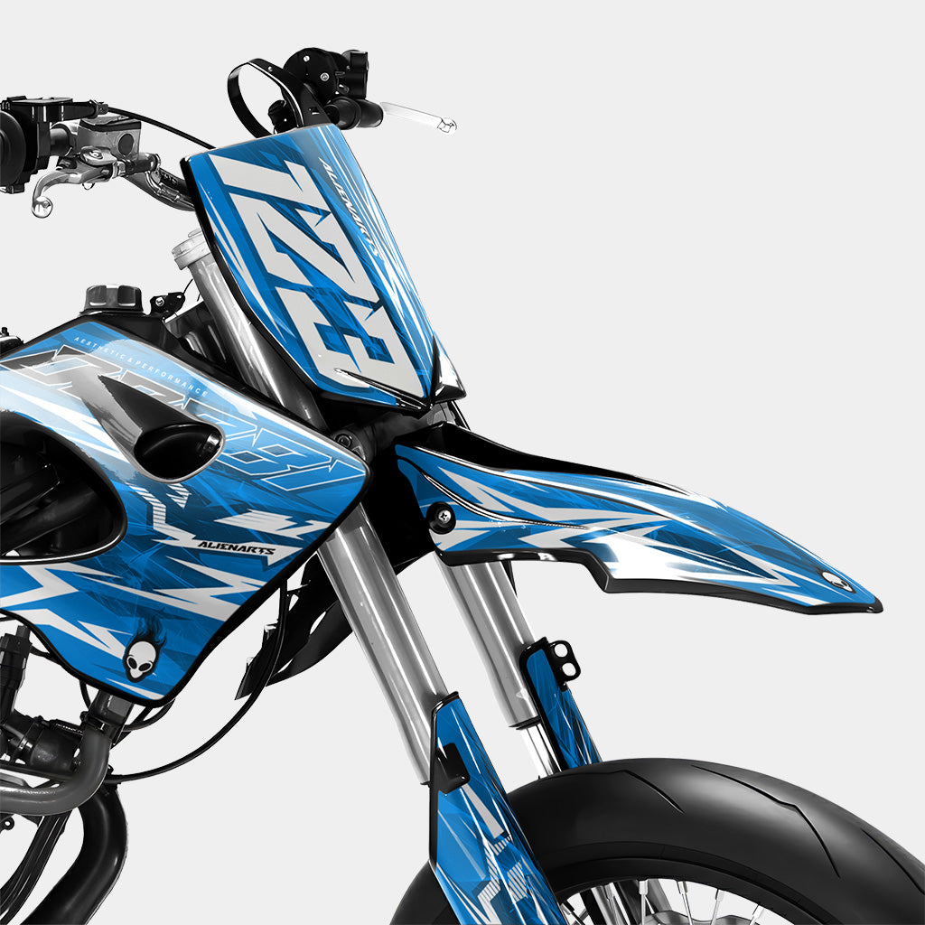 PLUME - Kit deco DERBI 50cc - Bleu