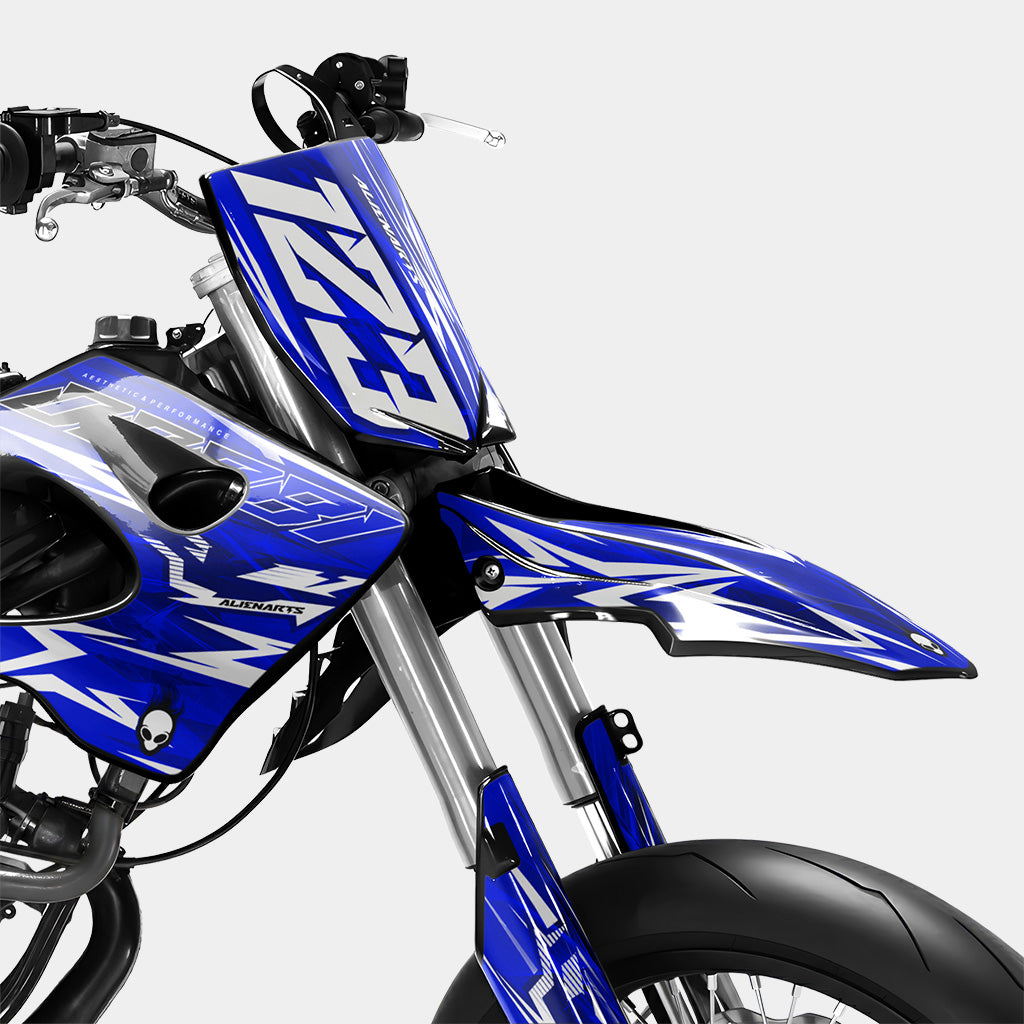 PLUME - Kit deco DERBI 50cc - Bleu Foncé