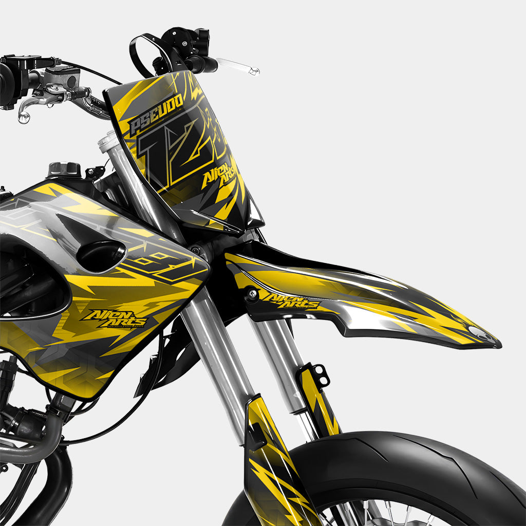 ZÉPHYR - Kit deco DERBI 50cc - Jaune Foncé