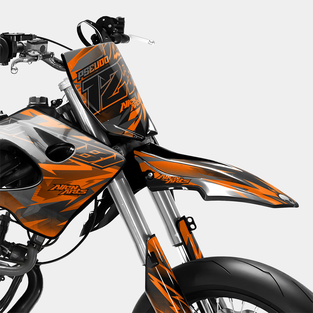 ZÉPHYR - Kit deco DERBI 50cc - Orange