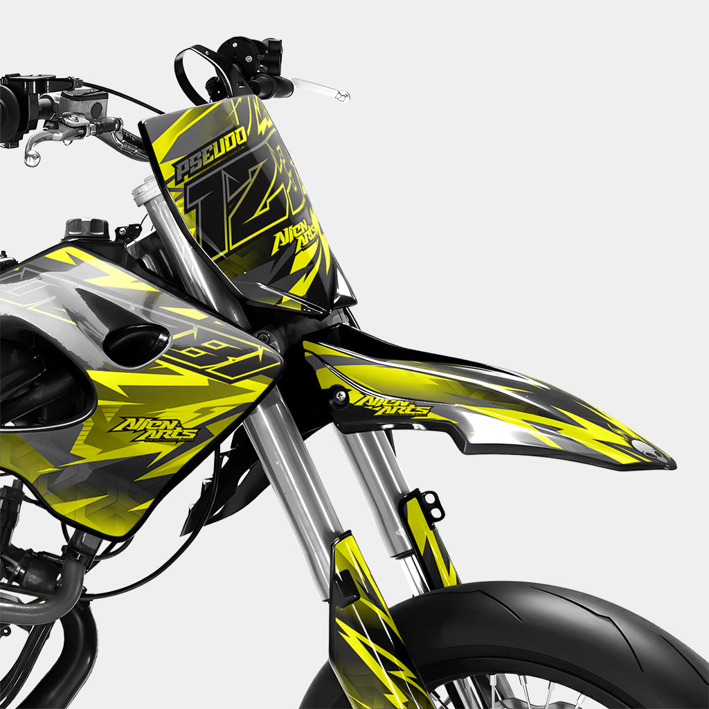 ZÉPHYR - Kit deco DERBI 50cc - Jaune