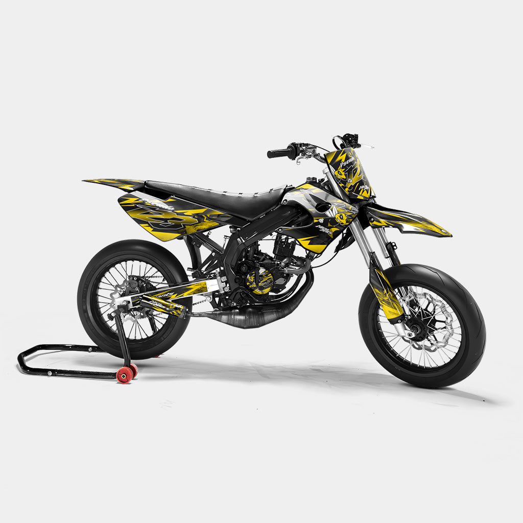 LISSE - Kit deco DERBI 50cc - Jaune Foncé
