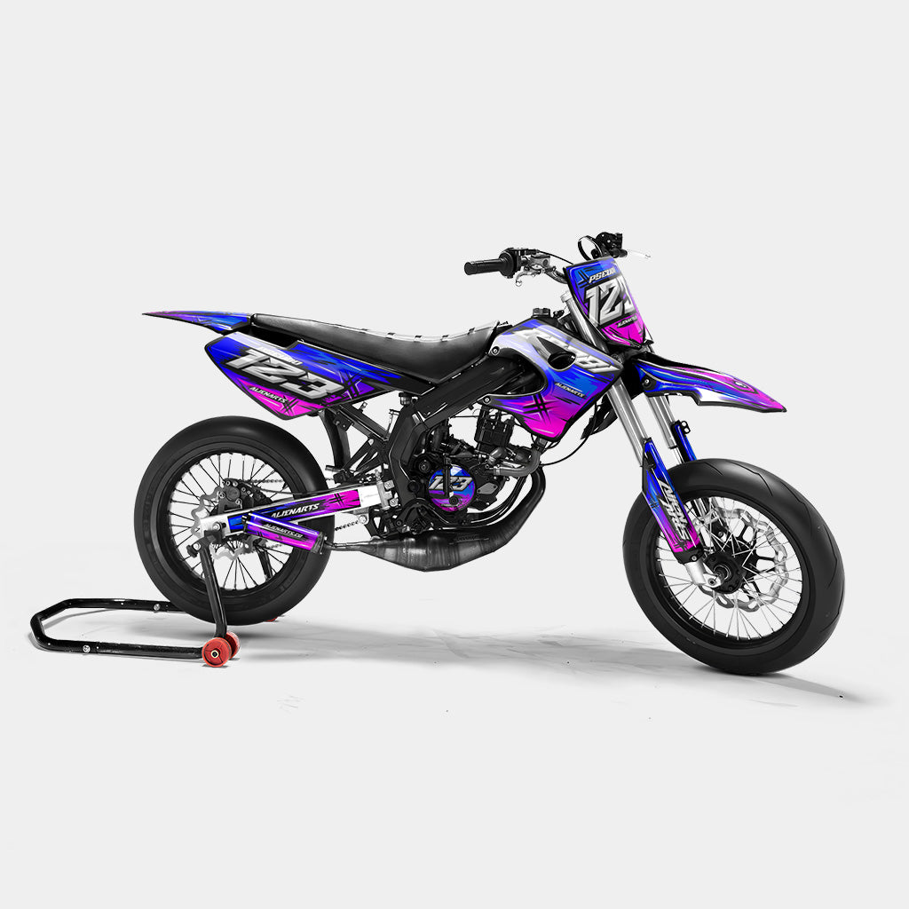 PAVO - Kit de decoración DERBI 50cc - Azul Rosa