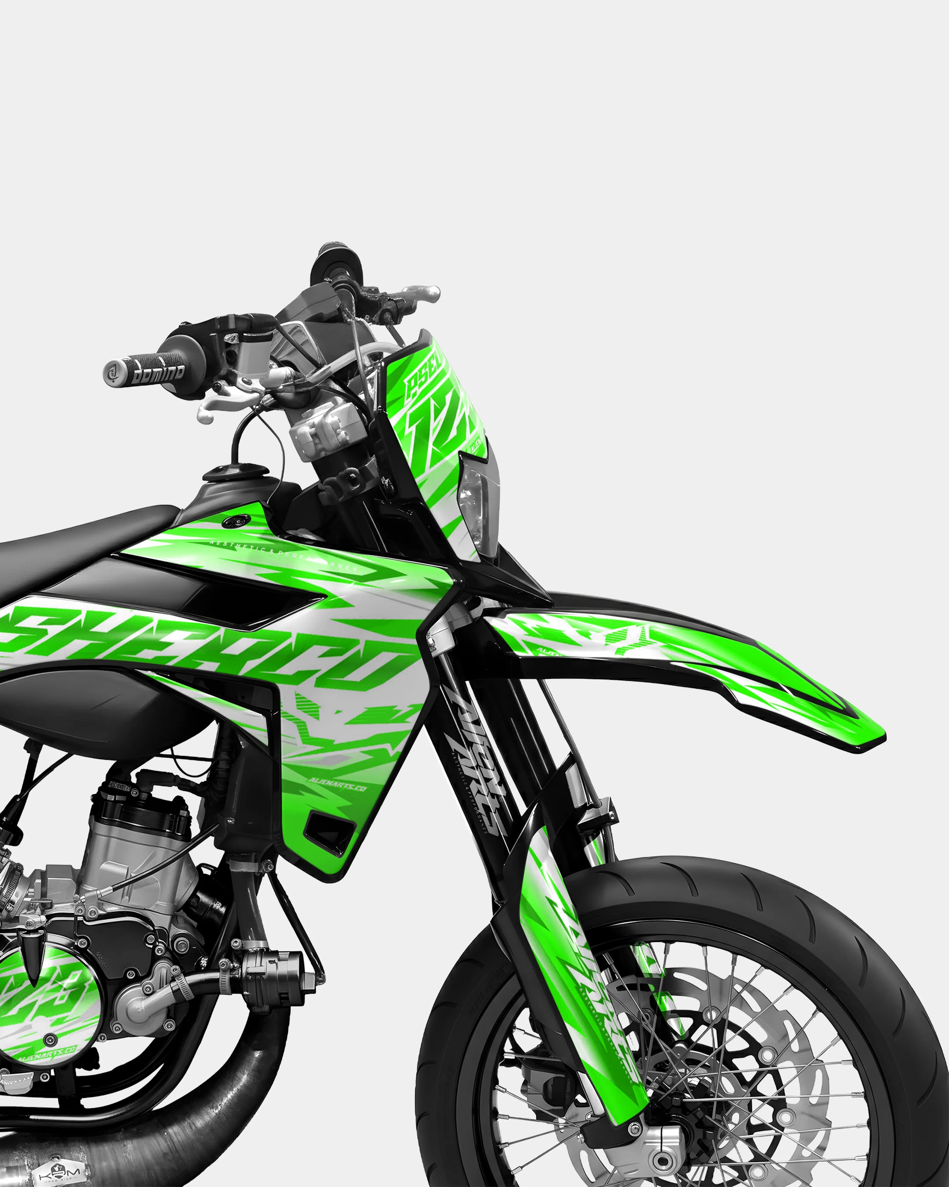 LUNIOR- Dekorationsset SHERCO 50cc - Grün