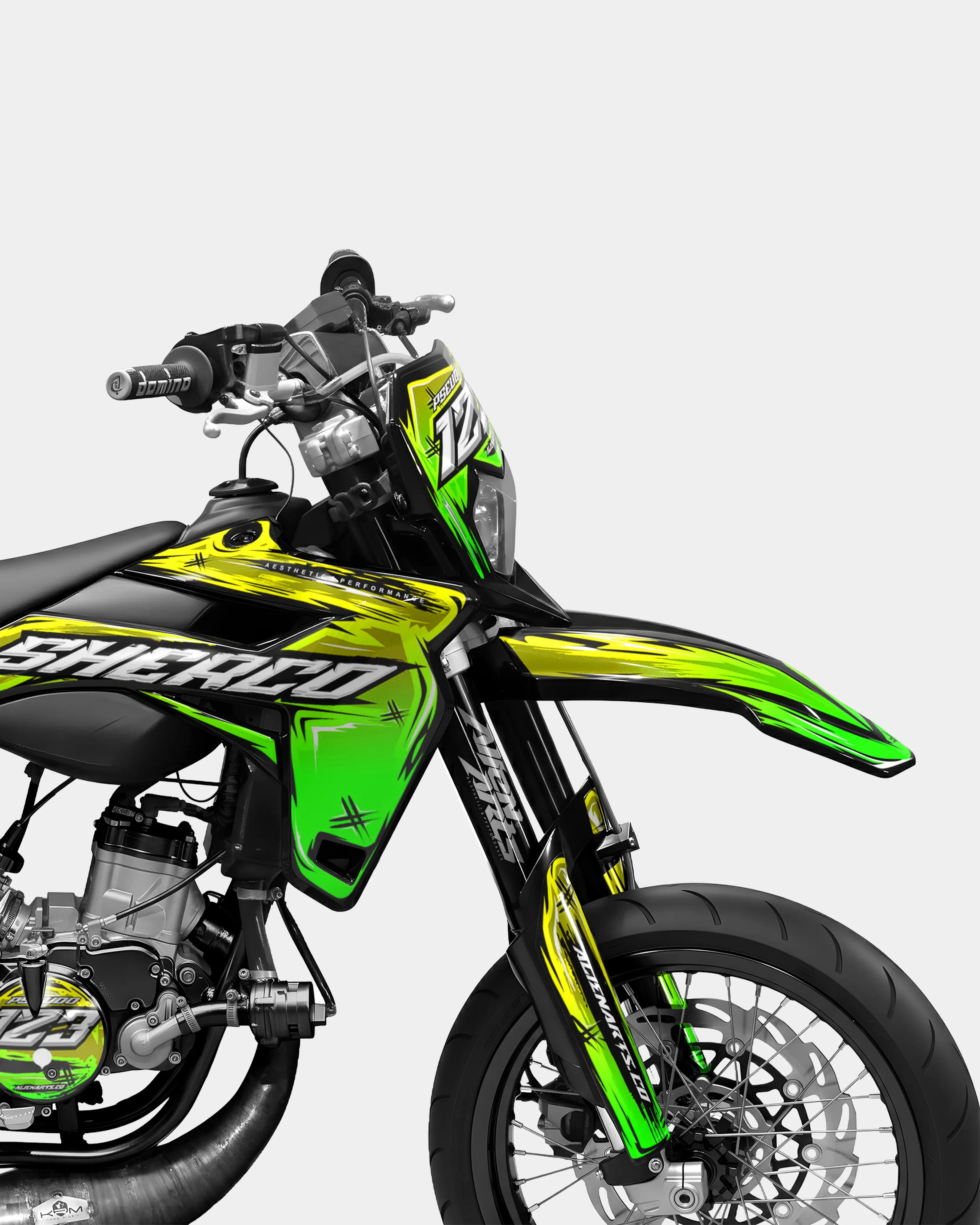 PAVO - Kit decorativo SHERCO 50cc - Amarillo Verde