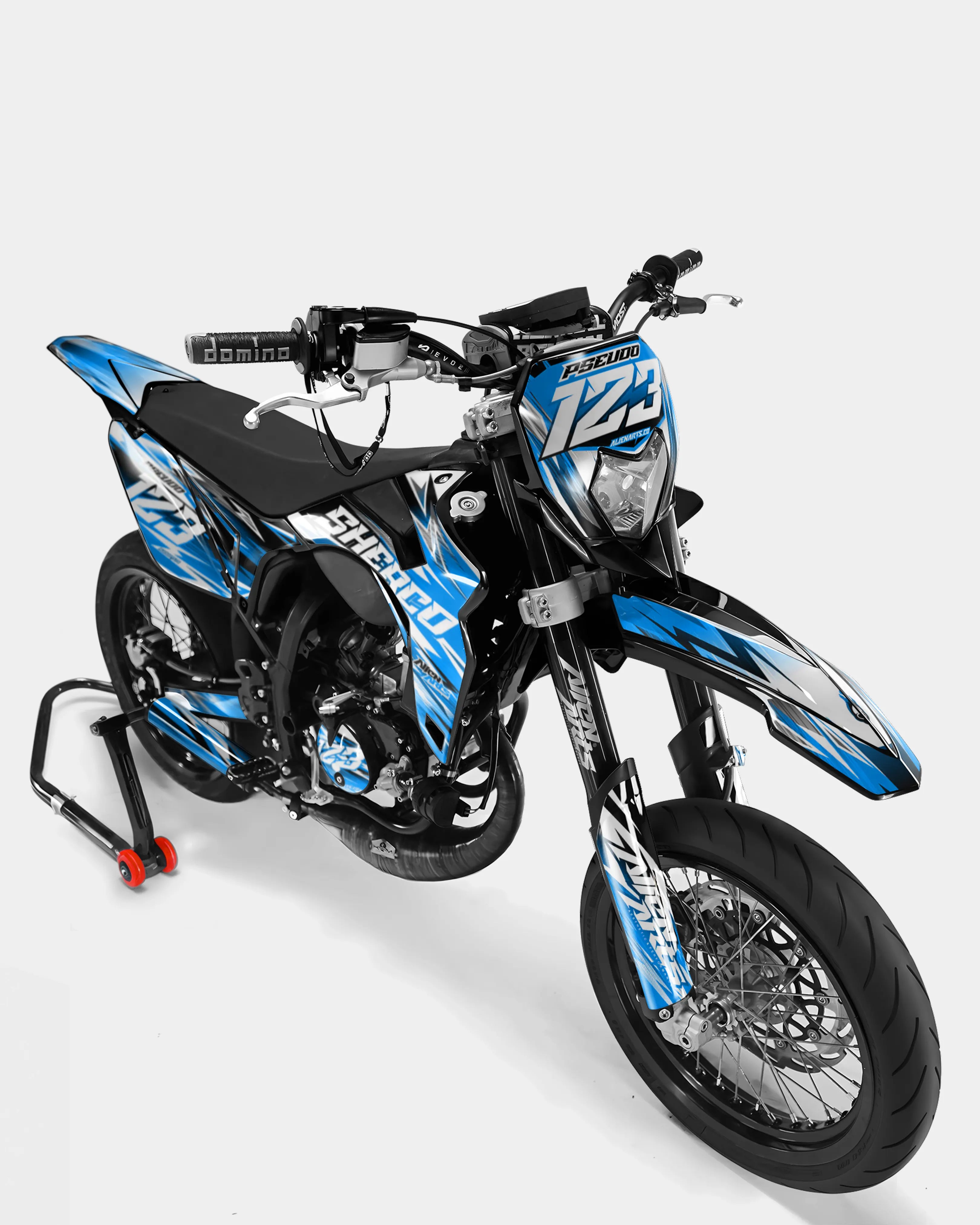 AUROPE - Dekorationsset SHERCO 50cc - Blau