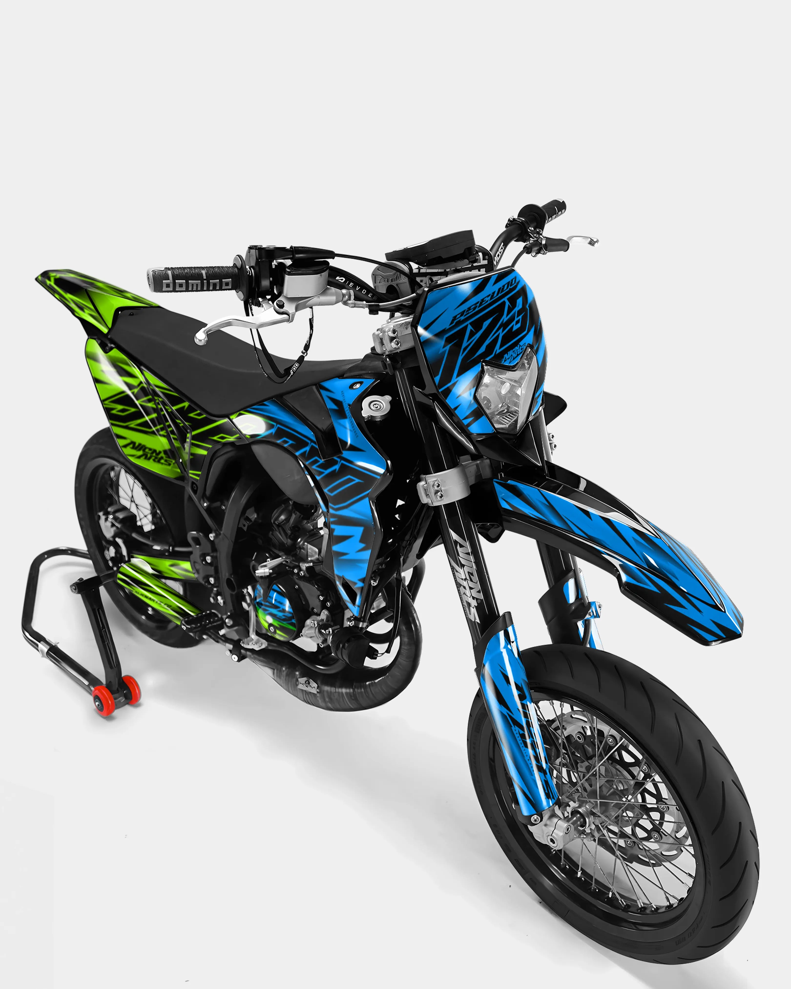 PAENO - Dekorationsset SHERCO 50cc - Blau Grün