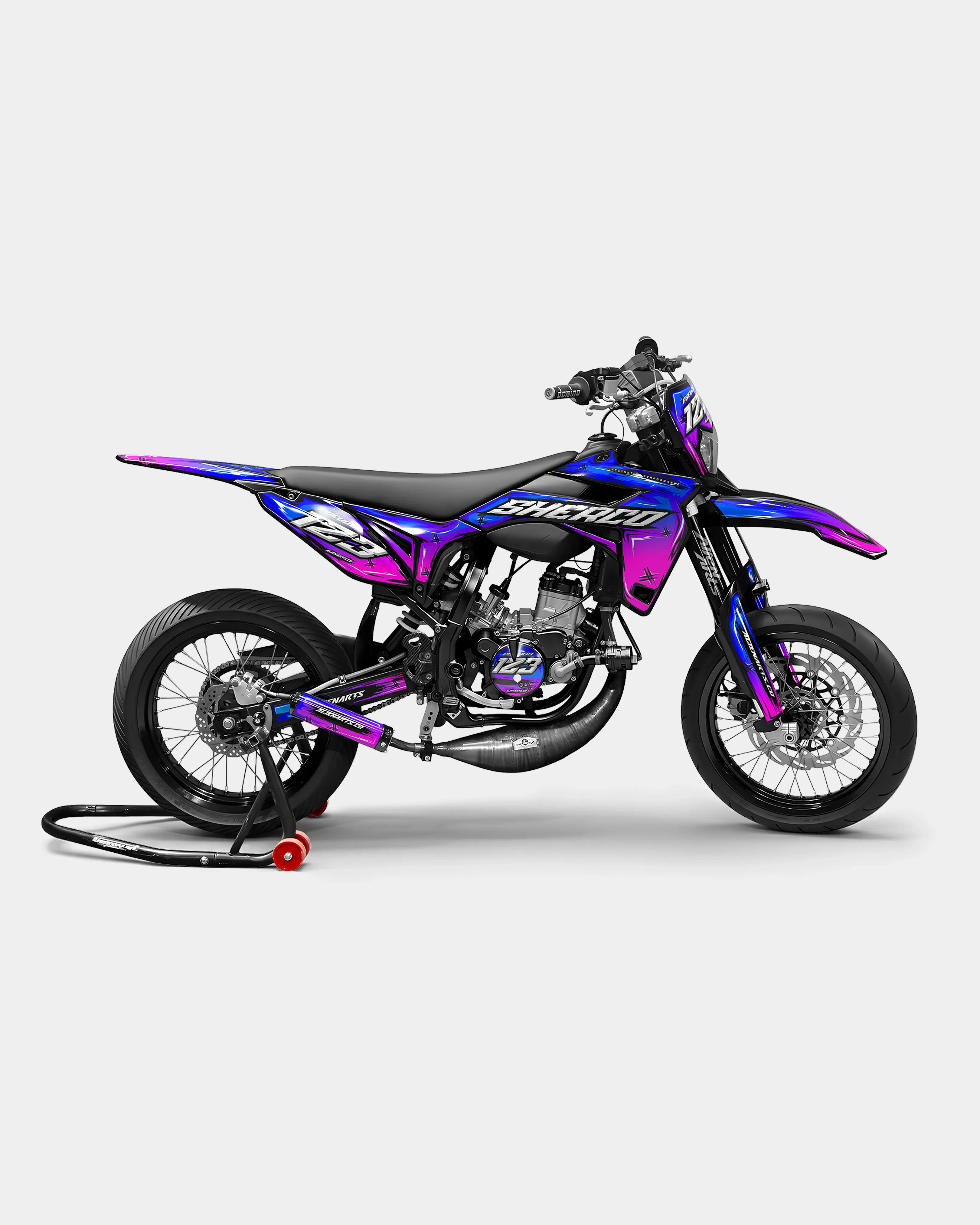 PAVO - SHERCO 50cc Decal Kit - Blue Pink