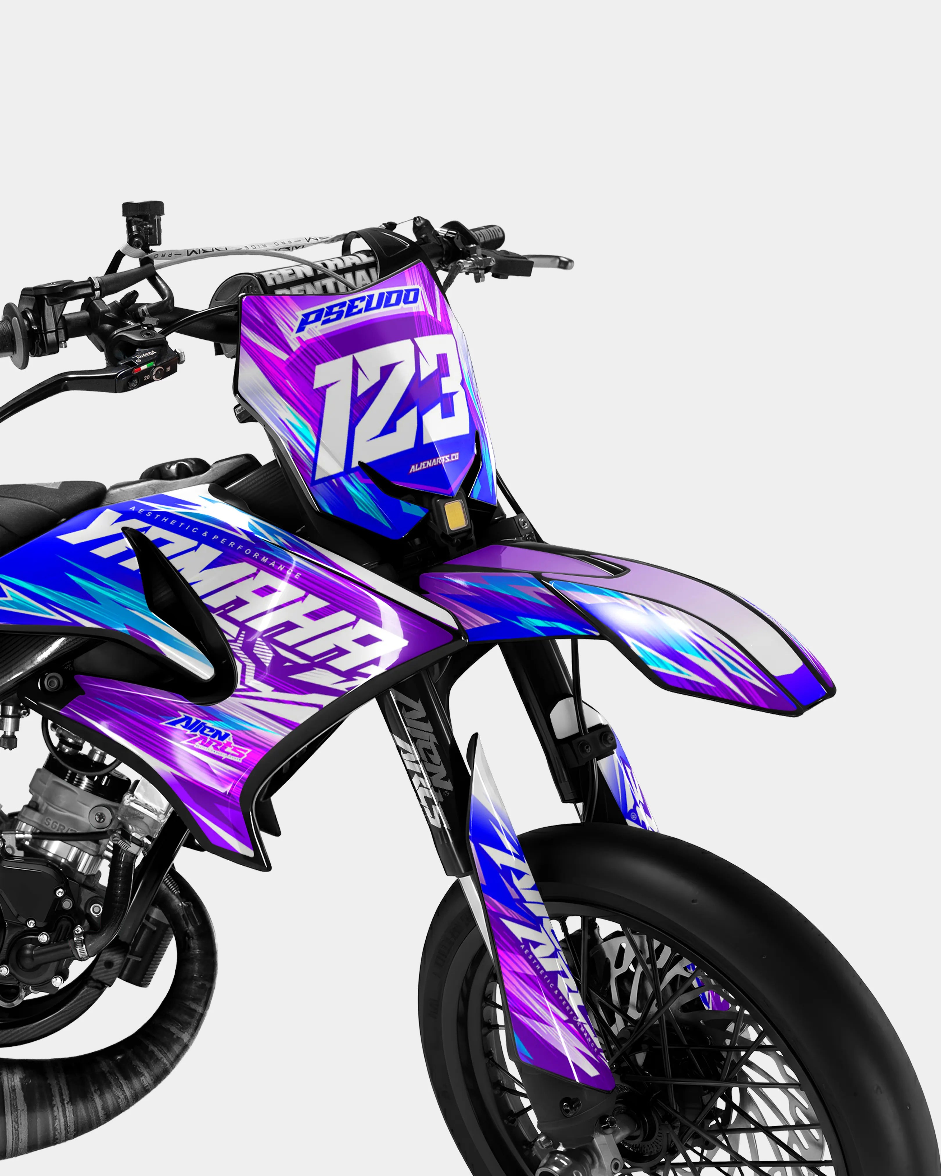 AUROPE - Kit deco YAMAHA DT 50cc - Bleu Rose