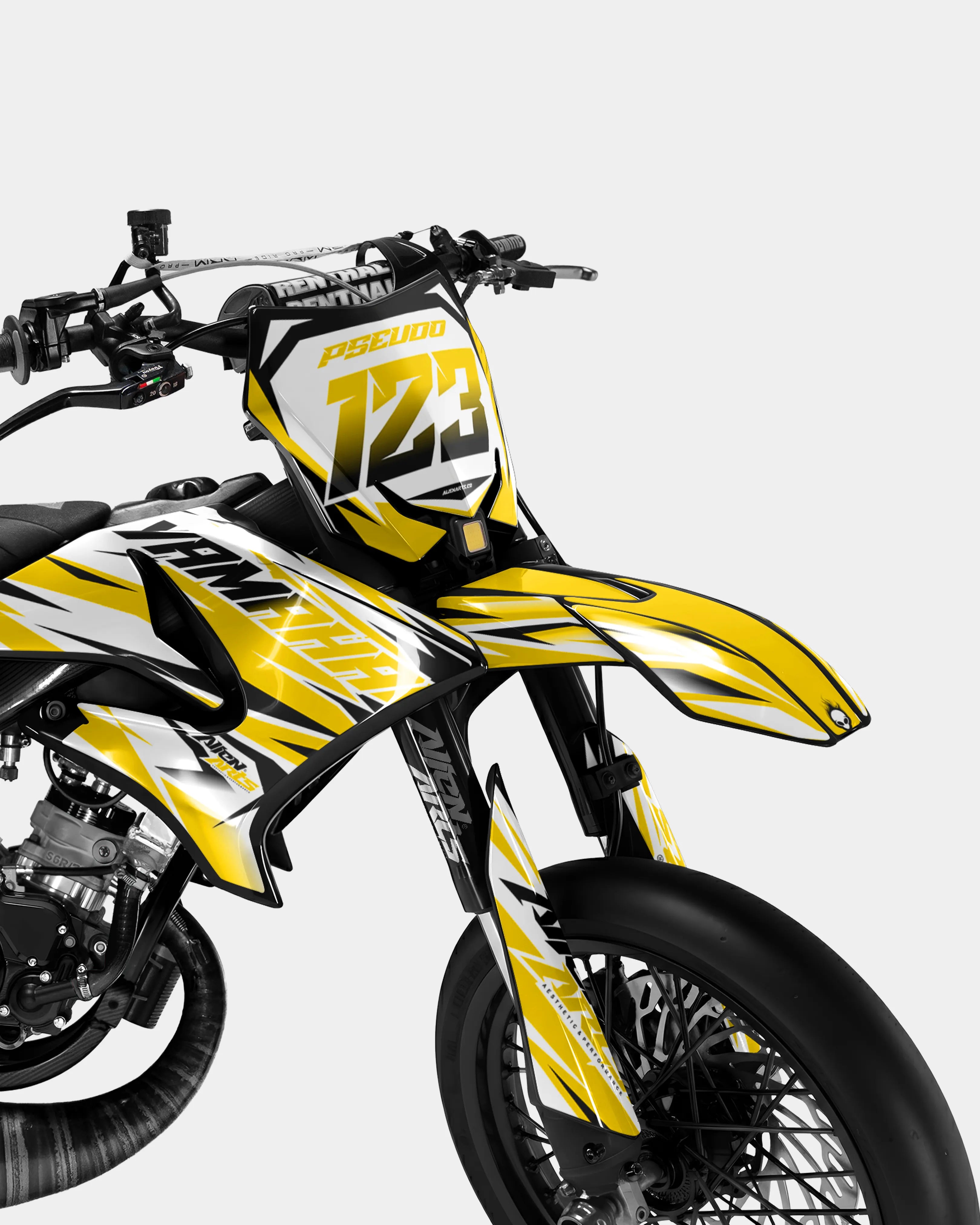 FABLE - Kit deco YAMAHA DT 50cc - Jaune foncé