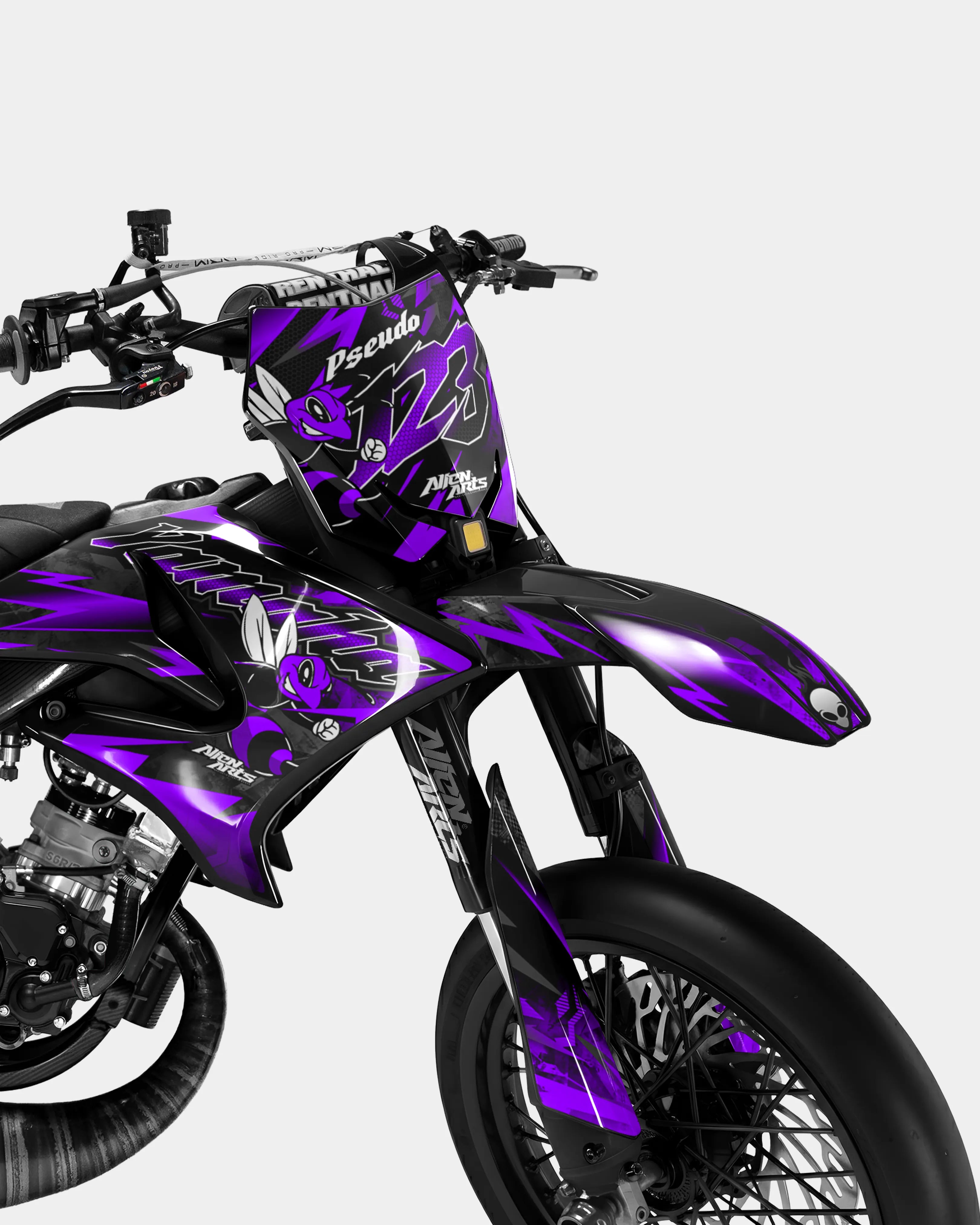 LISSE - Kit deco YAMAHA DT 50cc - Violet