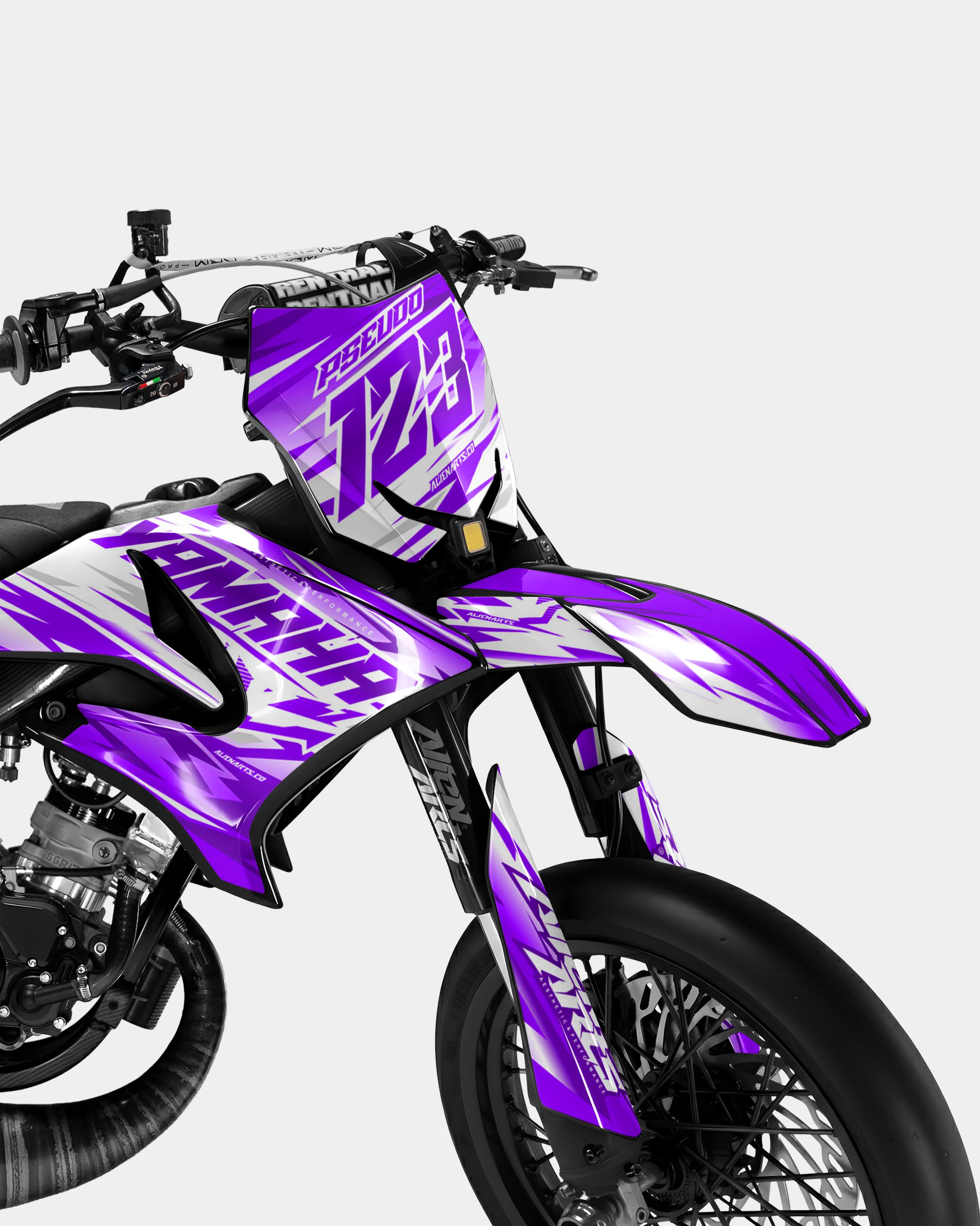 LUNIOR - Dekorationsset YAMAHA DT 50cc - Violett