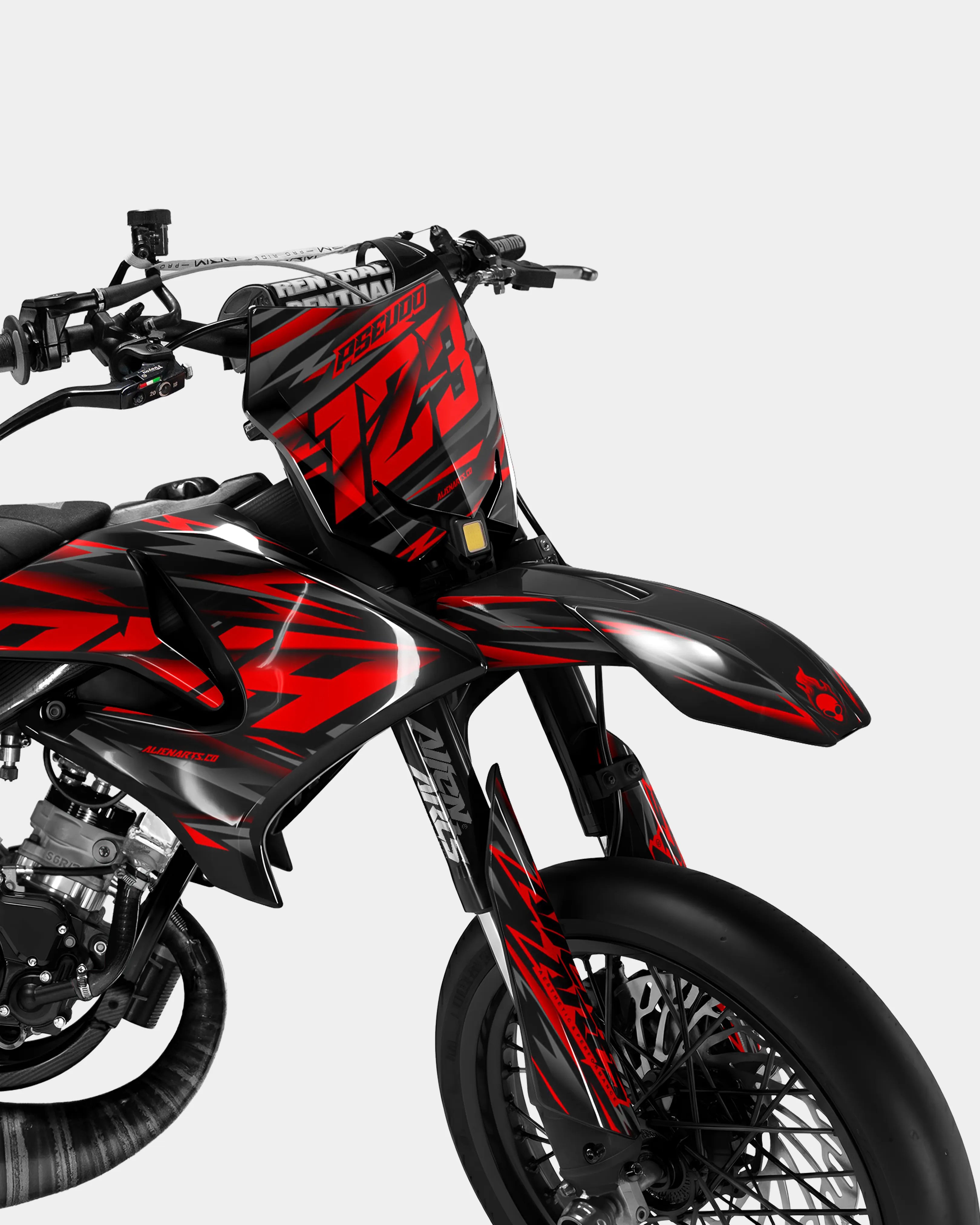 NOVUM - Dekorationsset YAMAHA DT 50cc - Rot