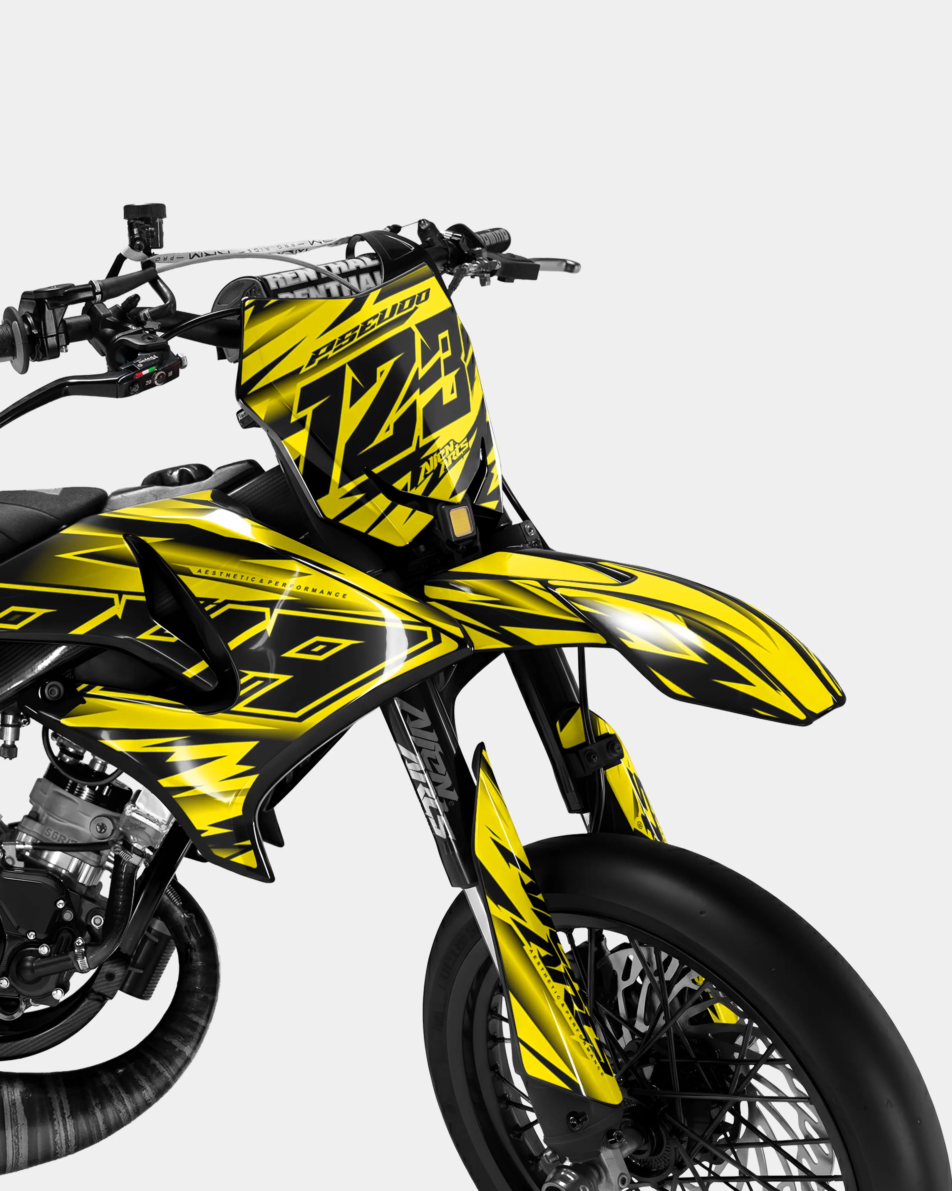 PAENO - Dekorationsset YAMAHA DT 50cc - Gelb Violett