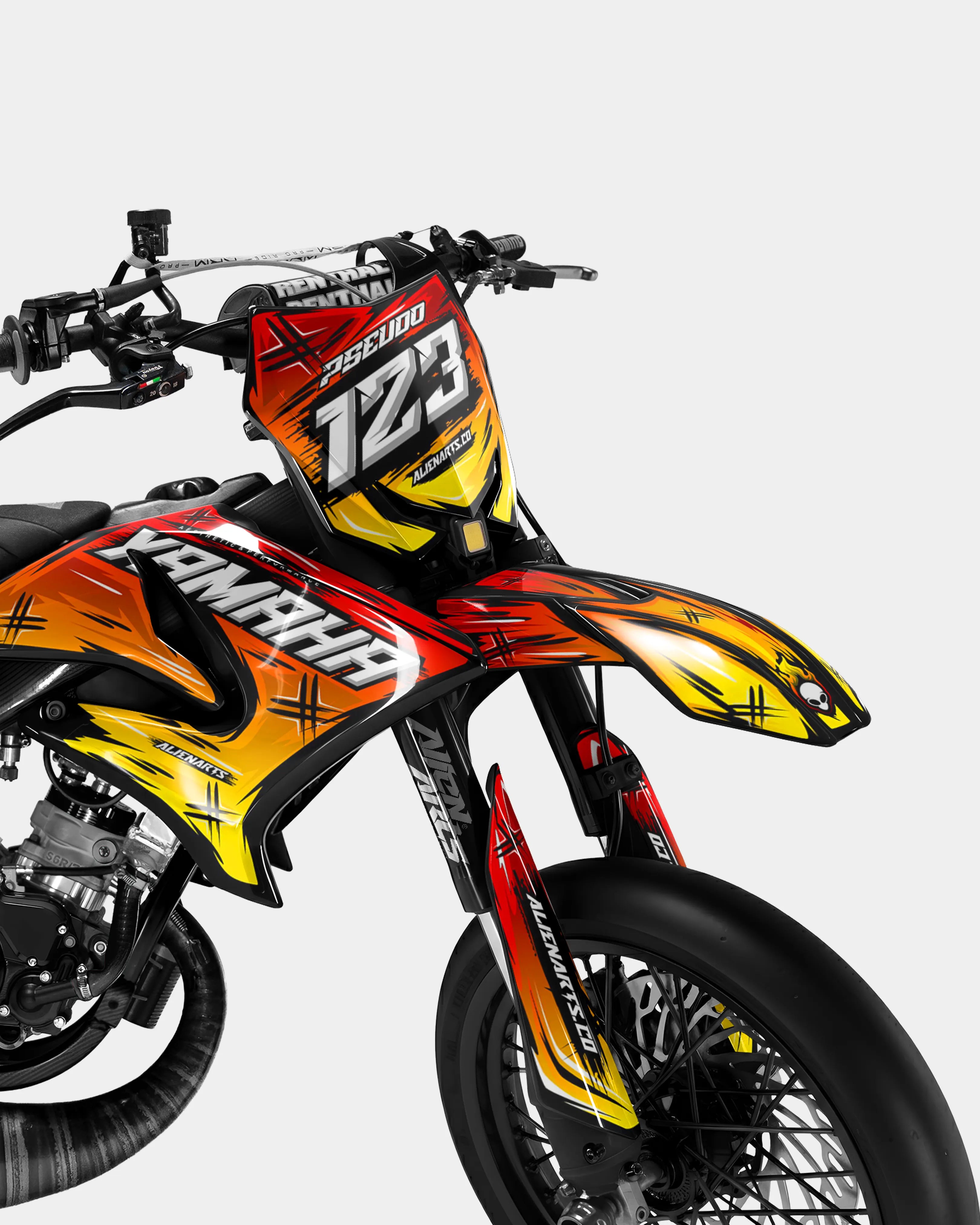 PAVO - Kit decorativo YAMAHA DT 50cc - Rosso Giallo