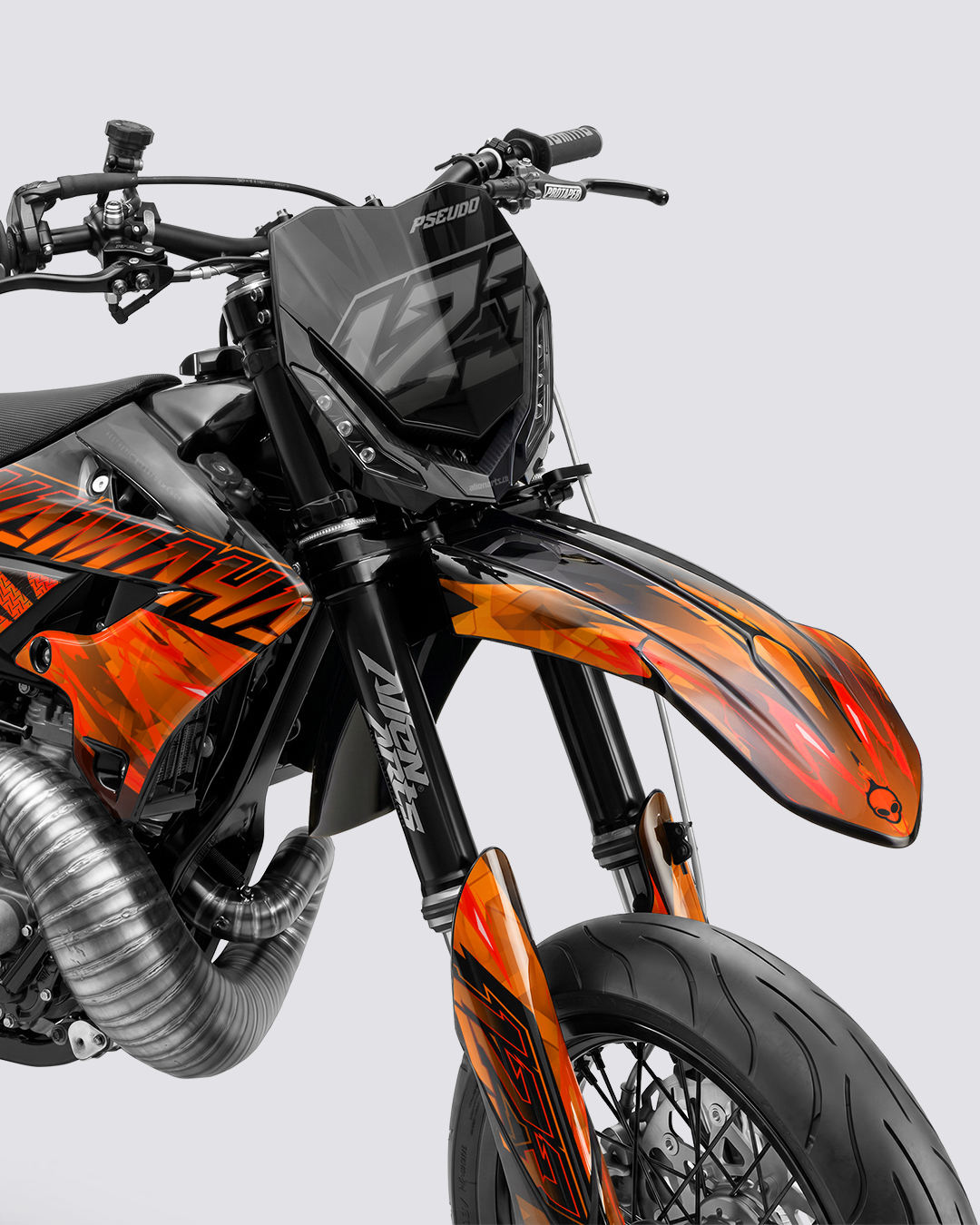 NITROGEN - Kit Déco Supermotard Semi-Personnalisable - Orange