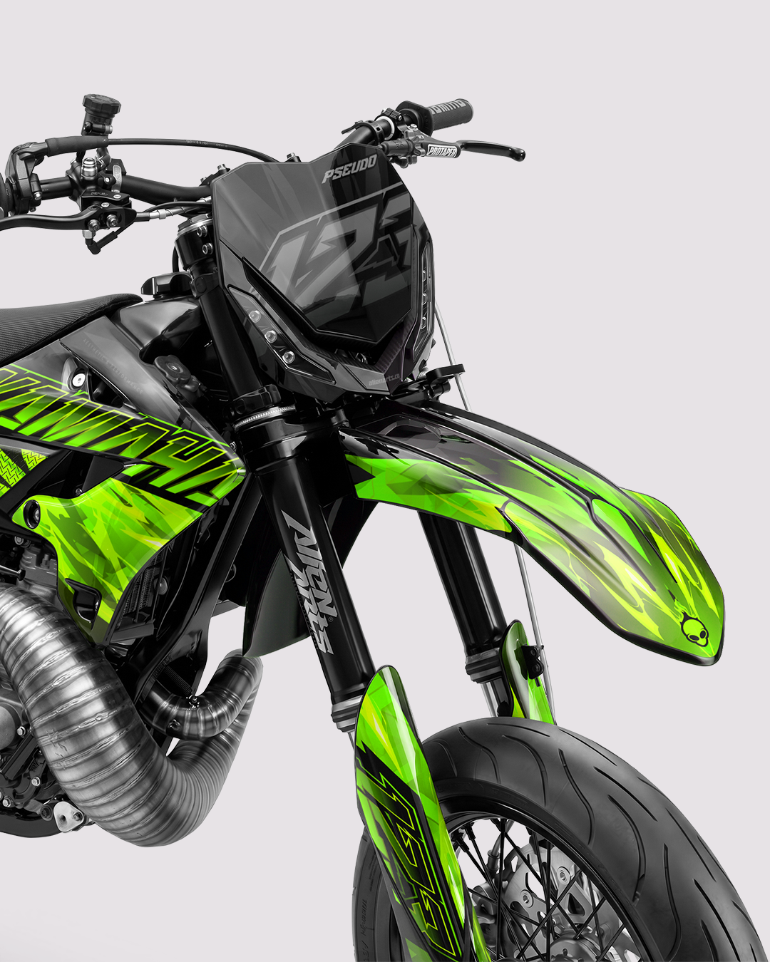 NITROGEN - Kit Déco Supermotard Semi-Personnalisable - Vert