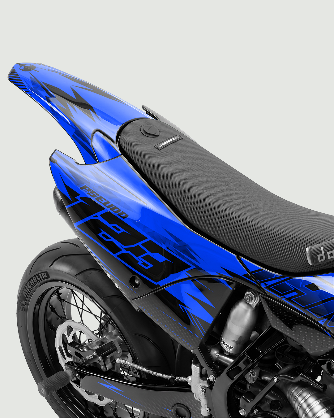 CARBX - Kit Déco Supermotard Semi-Personnalisable - Bleu