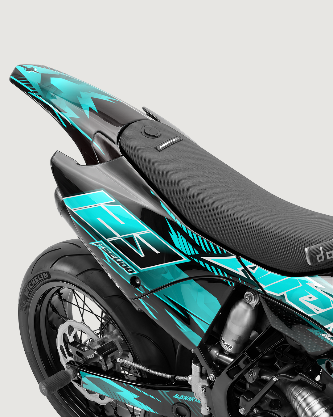 IONIK - Kit Déco Supermotard Semi-Personnalisable - Turquoise