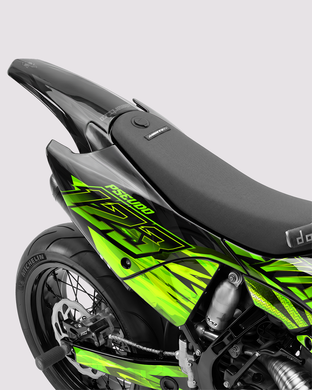 NITROGEN - Kit Déco Supermotard Semi-Personnalisable - Vert