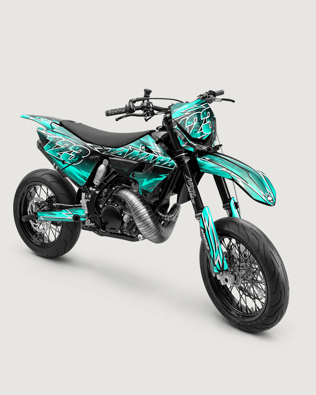 XONIX - Kit Déco Supermotard Semi-Personnalisable - Turquoise
