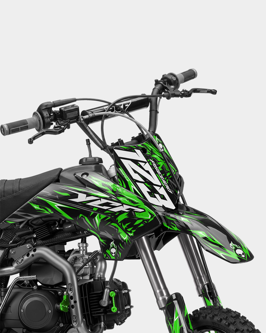 RAION - Kit Déco Dirt Bike Semi-Personnalisable - Vert