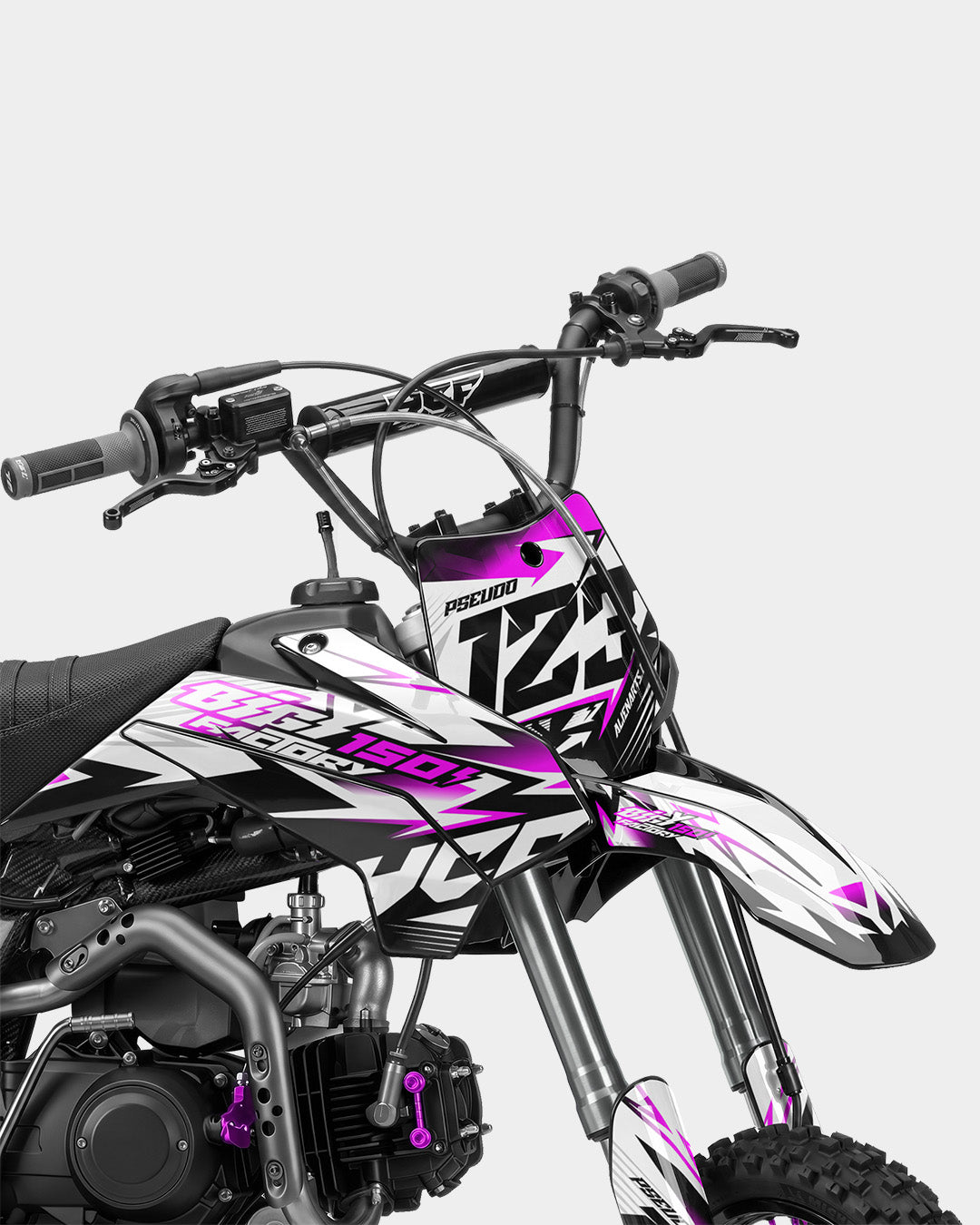 RAMPAGE - Kit Déco Dirt Bike Semi-Personnalisable - Rose