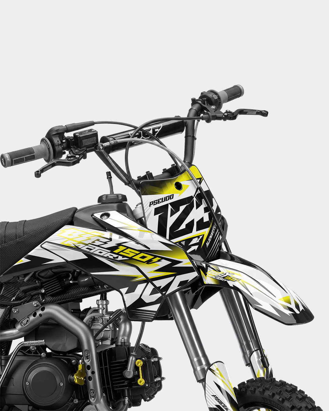 RAMPAGE - Kit decorativo semi-personalizzabile per moto da cross - Giallo