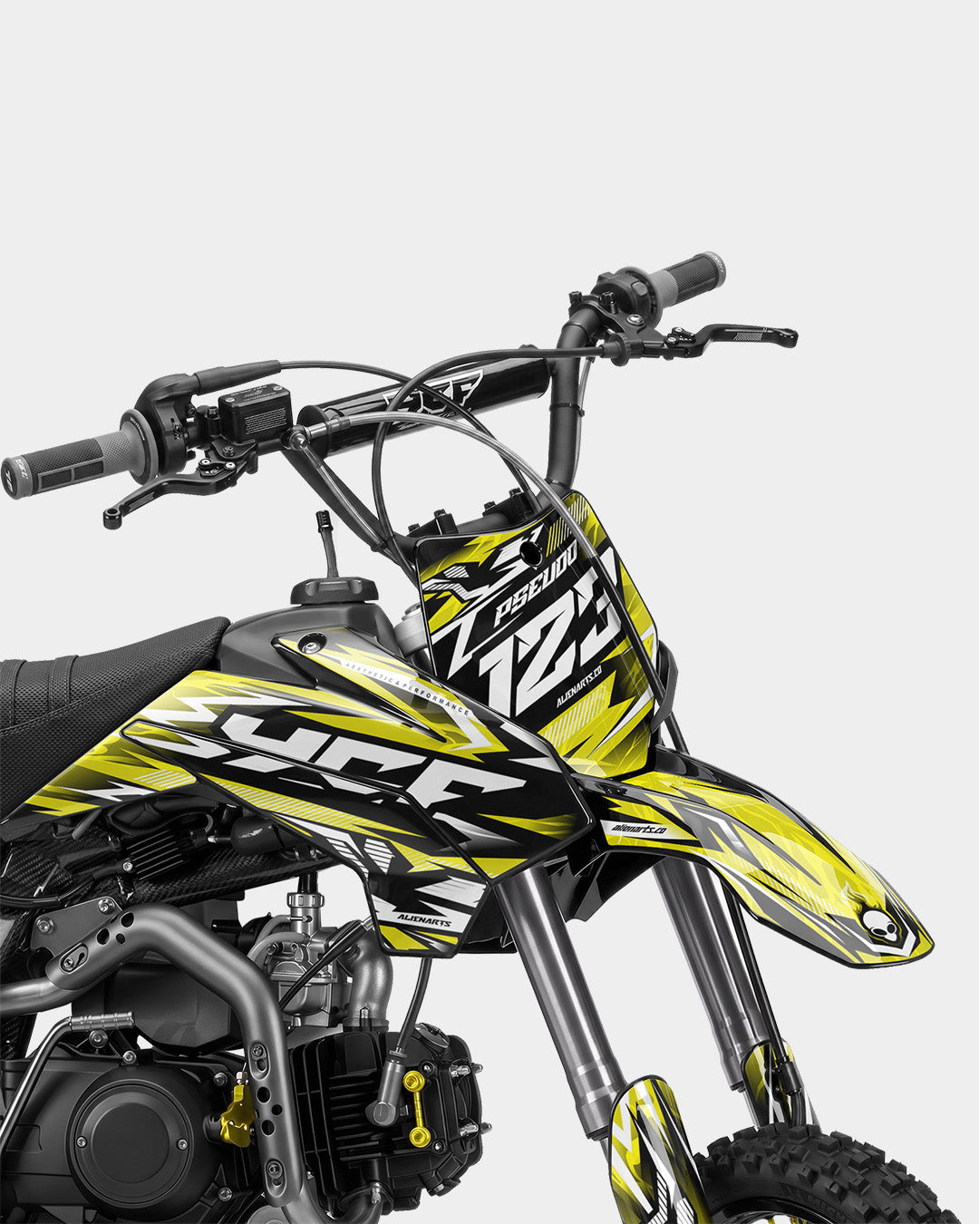 REAPER - Kit Déco Dirt Bike Semi-Personnalisable - Jaune