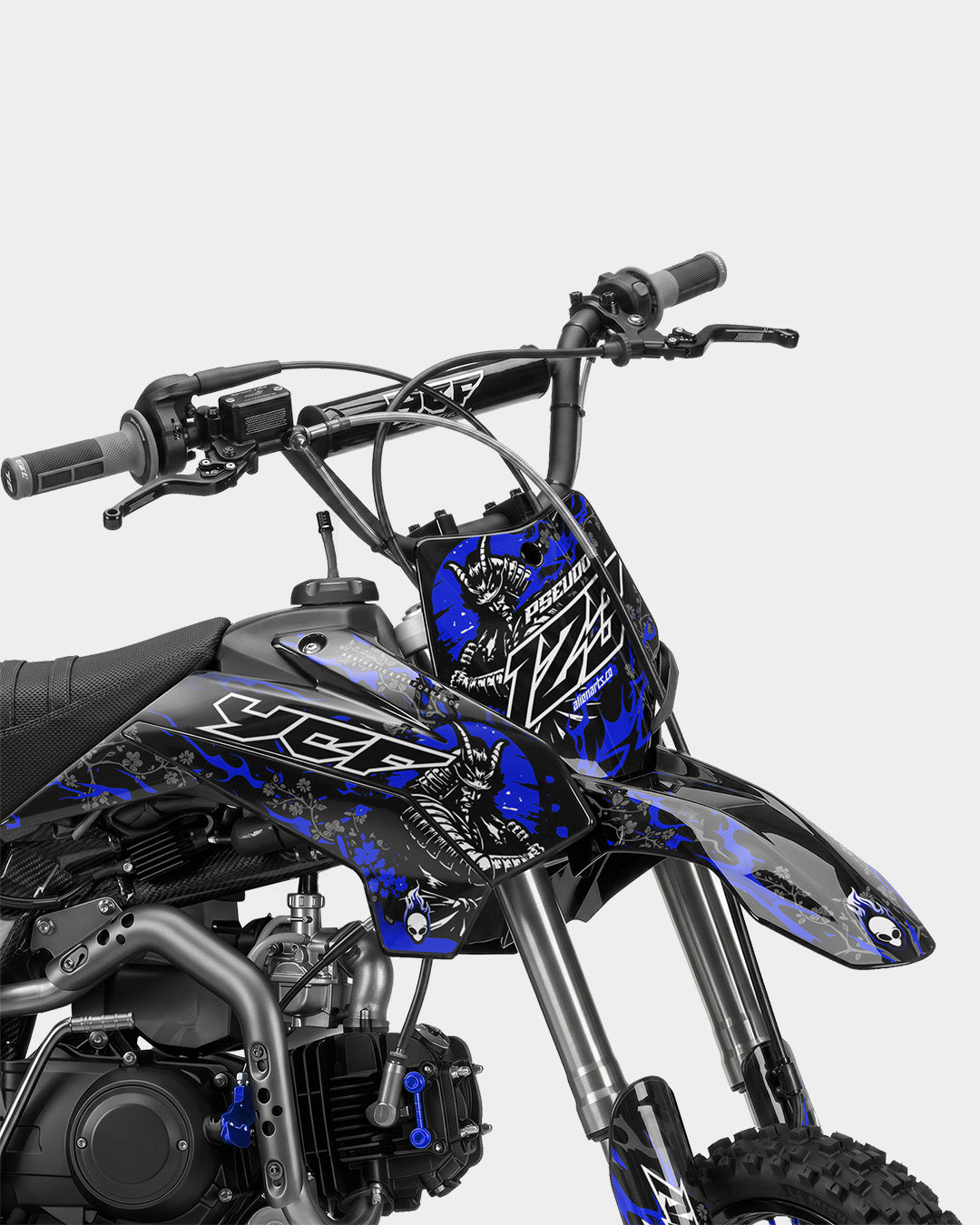 SENKA - Kit Déco Dirt Bike Semi-Personnalisable - Bleu foncé