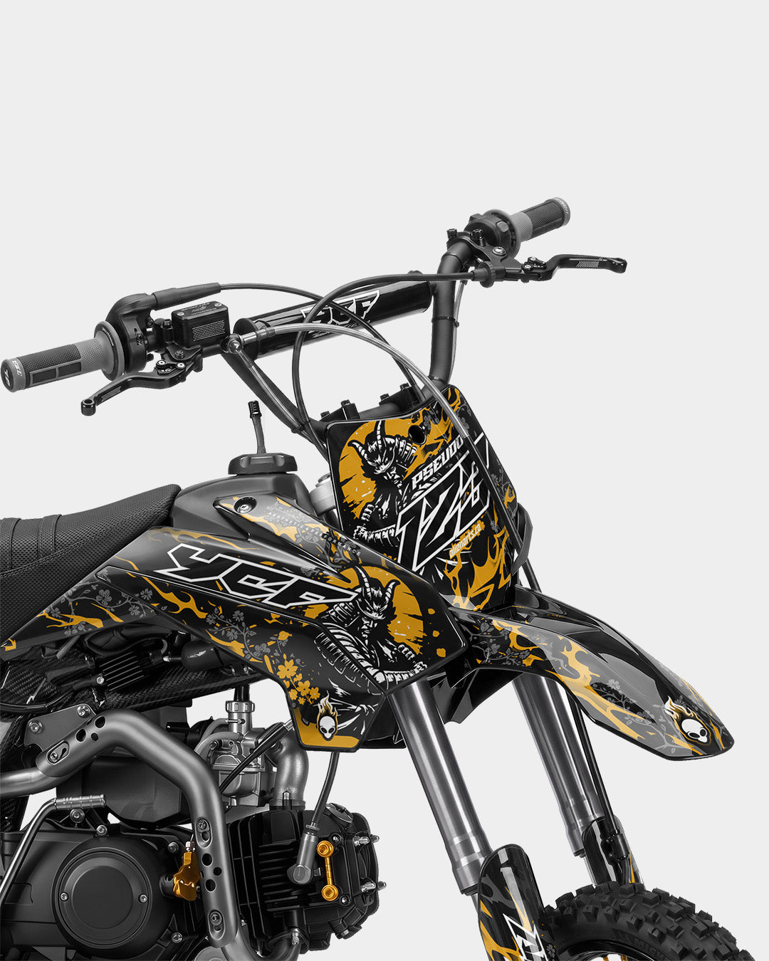 SENKA - Kit Déco Dirt Bike Semi-Personnalisable - Jaune foncé