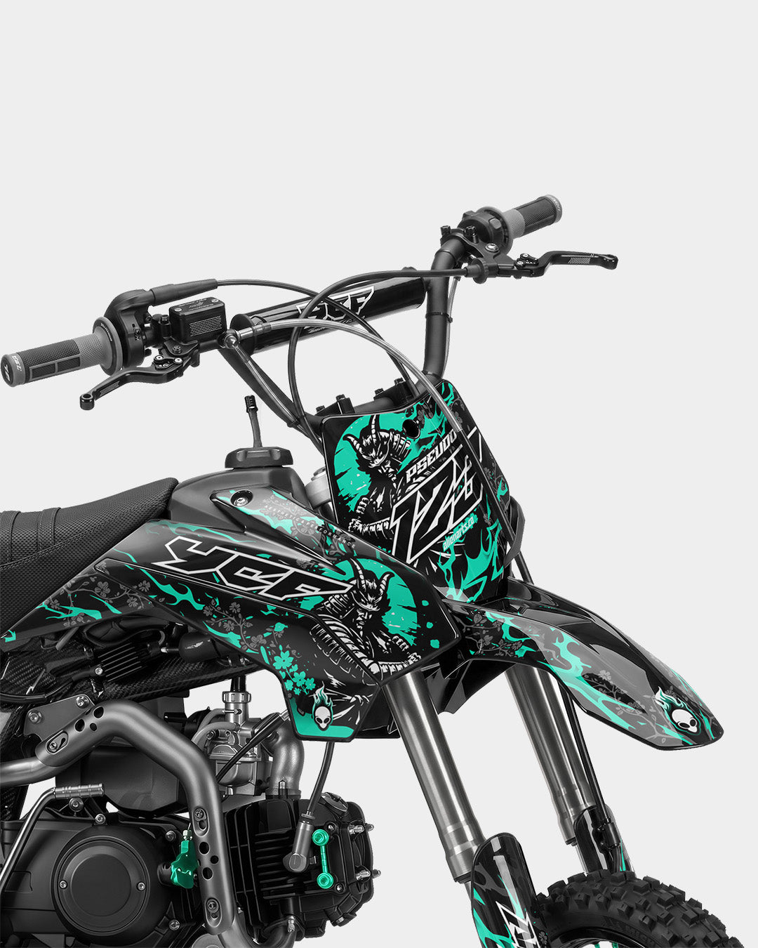 SENKA - Kit decorativo semi-personalizzabile per moto da cross - Turchese