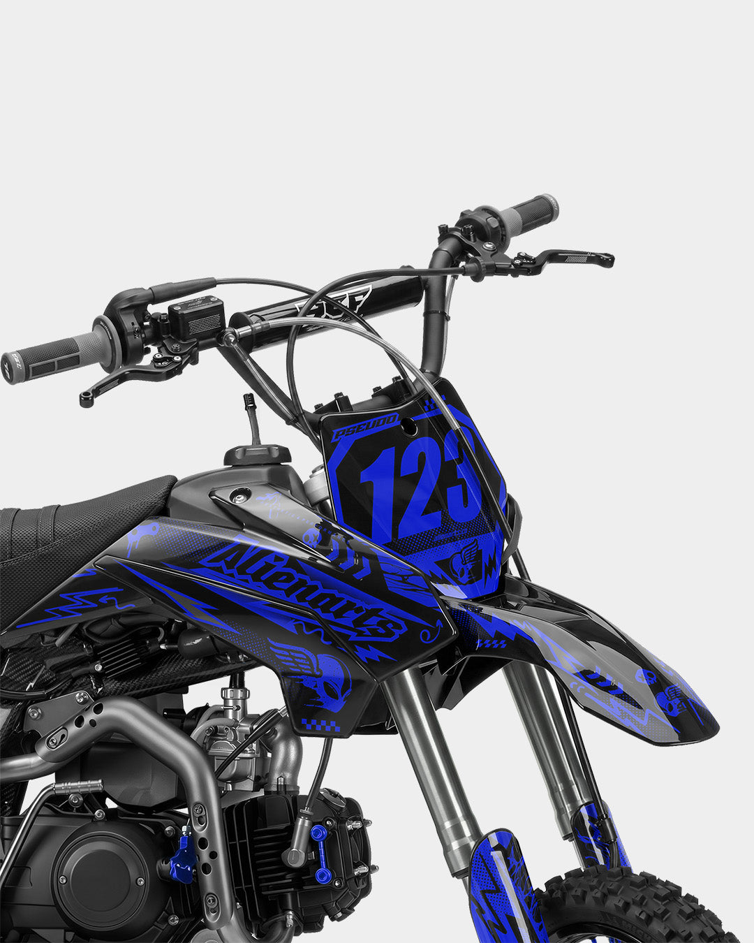 SKIDZO - Kit decorativo semi-personalizzabile per moto da cross - Blu scuro