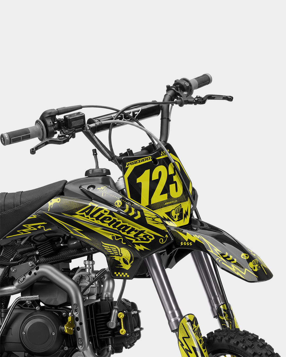 SKIDZO - kits adhesivos para motos kits adhesivos semi personalizable Amarillo