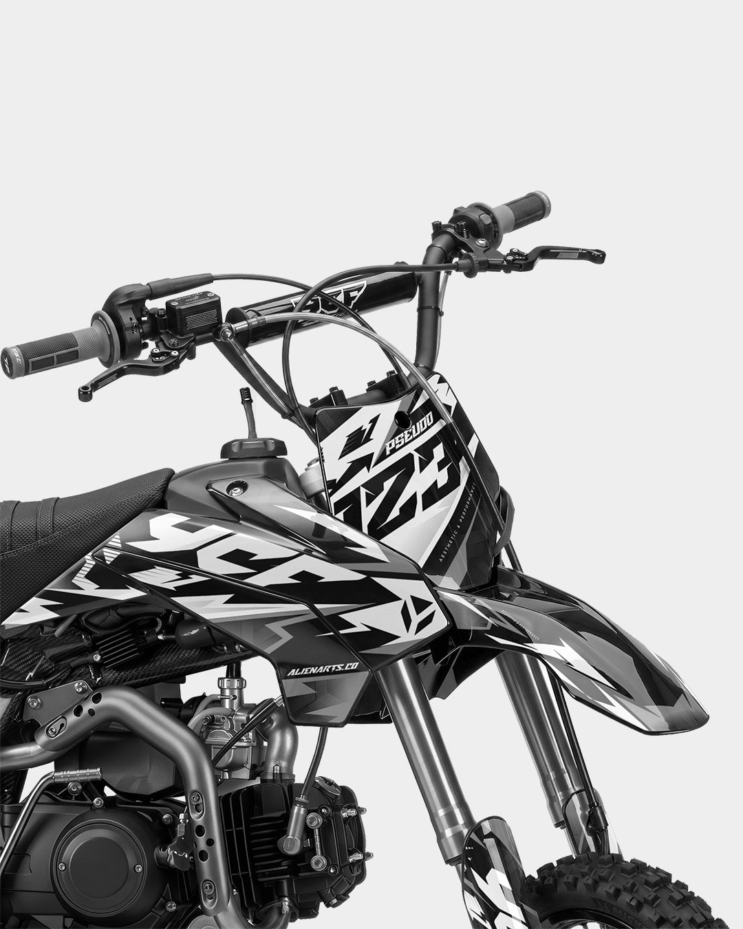TOHARI - kits adhesivos para motos kits adhesivos semi personalizable Gris