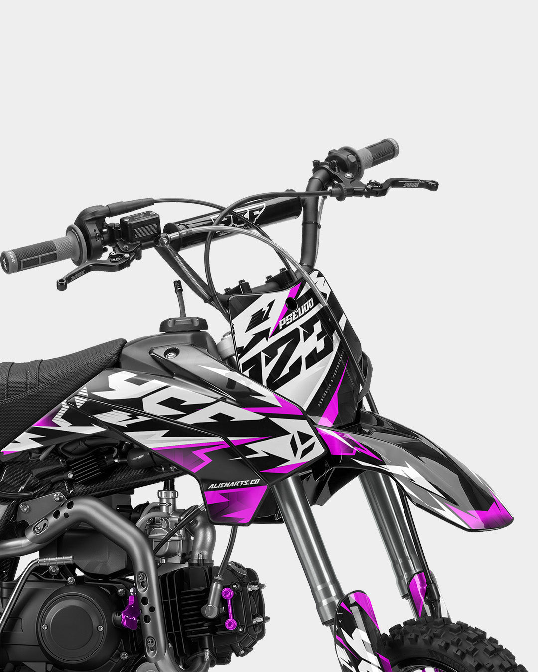 TOHARI - Kit Déco Dirt Bike Semi-Personnalisable - Rose