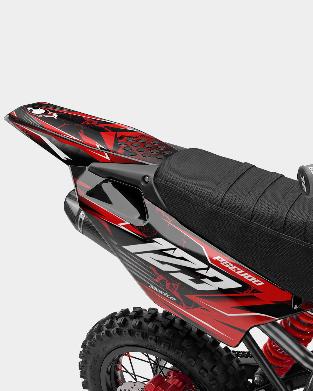 GRUDGE - Kit Déco Dirt Bike Semi-Personnalisable - Rouge
