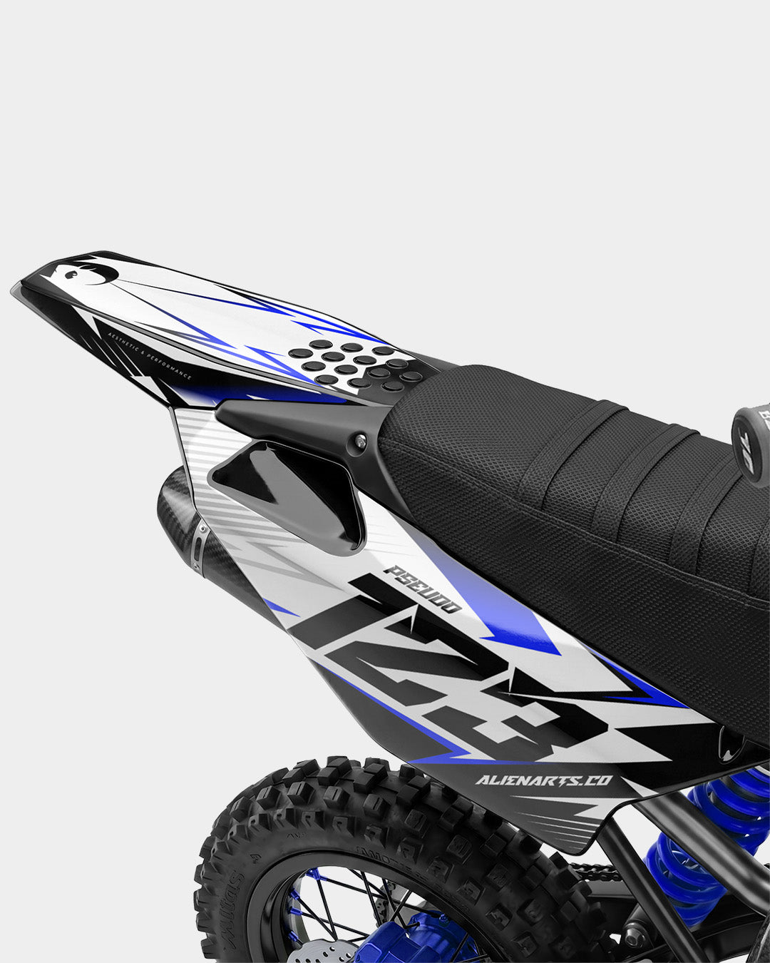 RAMPAGE - Kit Déco Dirt Bike Semi-Personnalisable - Bleu foncé