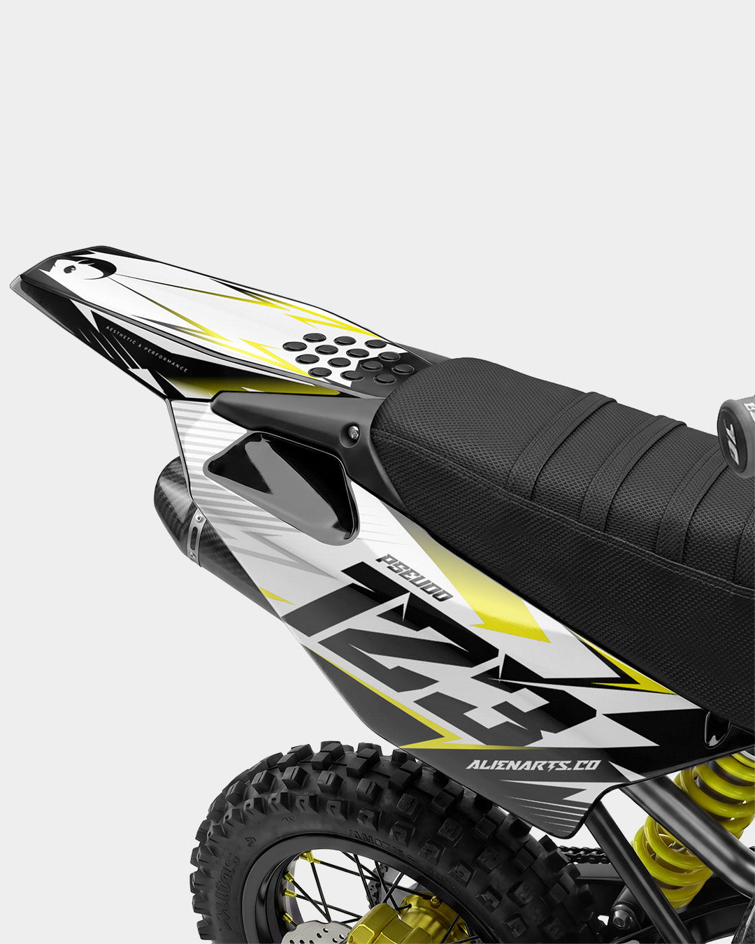 RAMPAGE - Kit decorativo semi-personalizzabile per moto da cross - Giallo