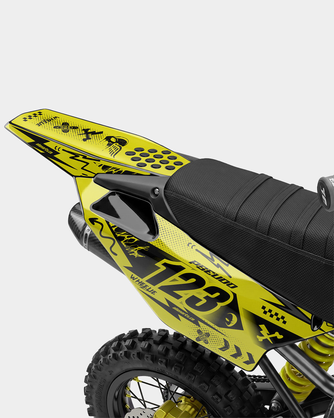SKIDZO - kits adhesivos para motos kits adhesivos semi personalizable Amarillo