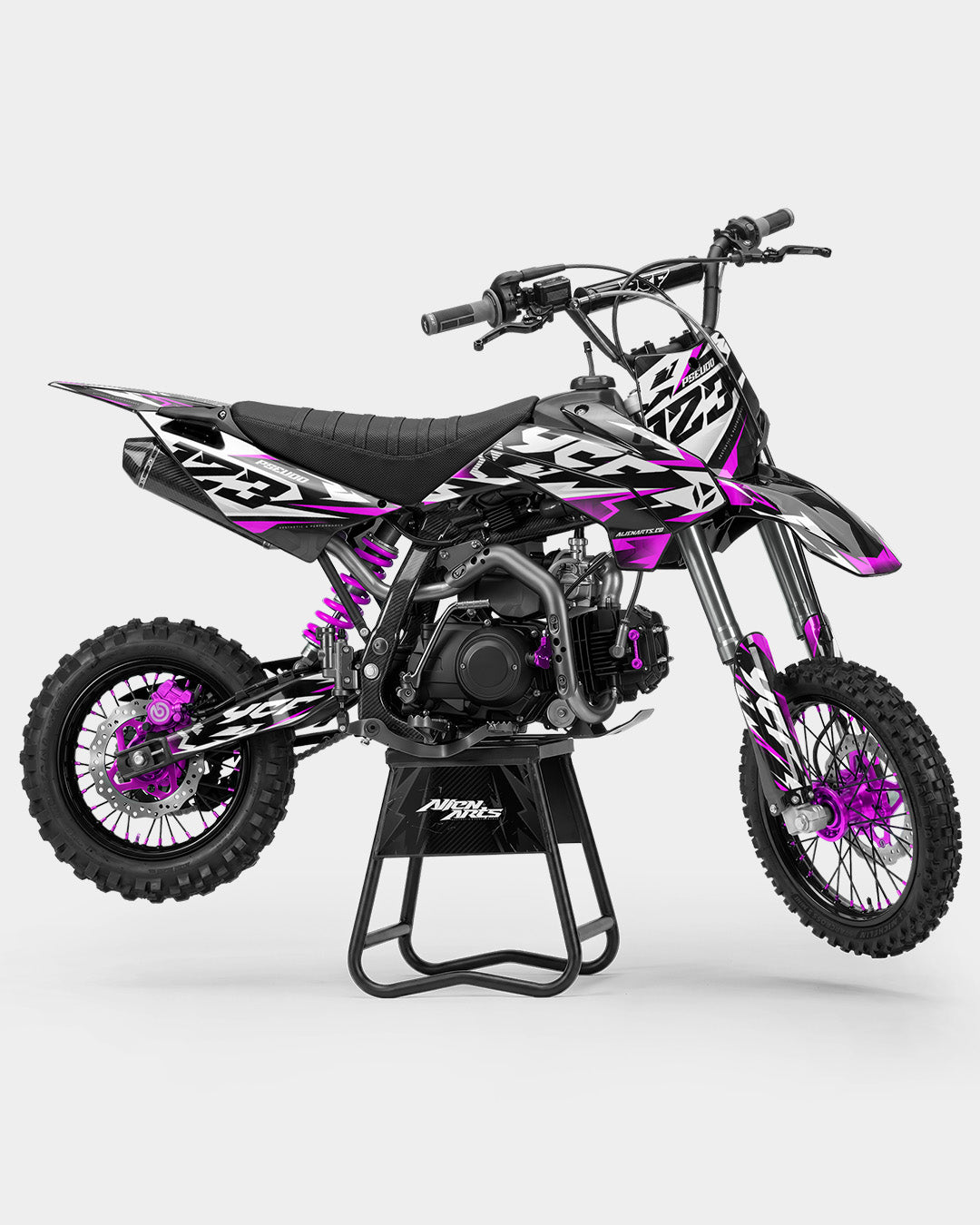 TOHARI - Kit Déco Dirt Bike Semi-Personnalisable - Rose