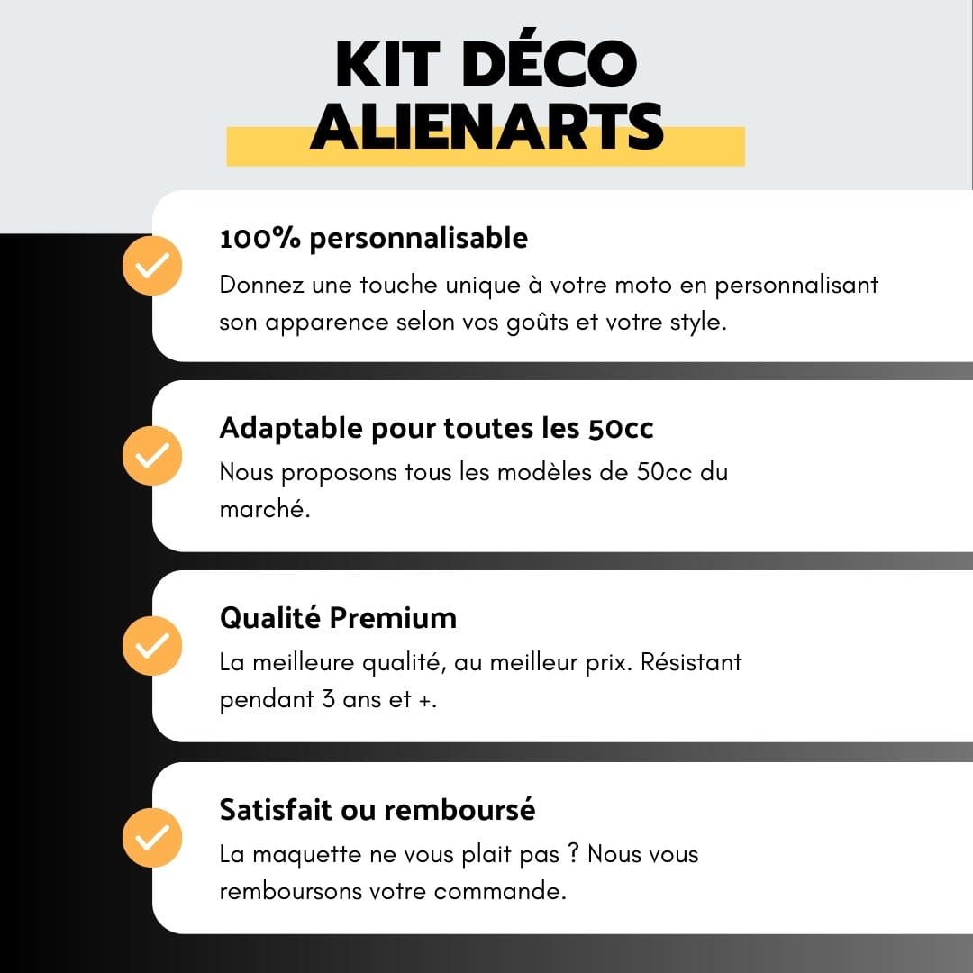 Peugeot 50cc | 100% gepersonaliseerde decoratie kit - AlienArts