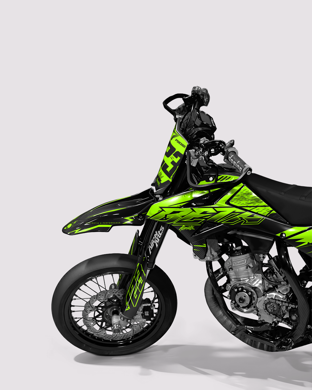 REAPER - Kit deco BETA 50cc - Vert — vue de face