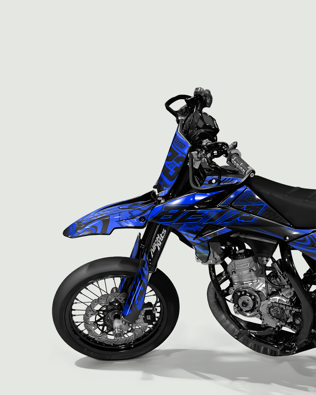 VORTEX - Kit deco BETA 50cc - Bleu — vue de face