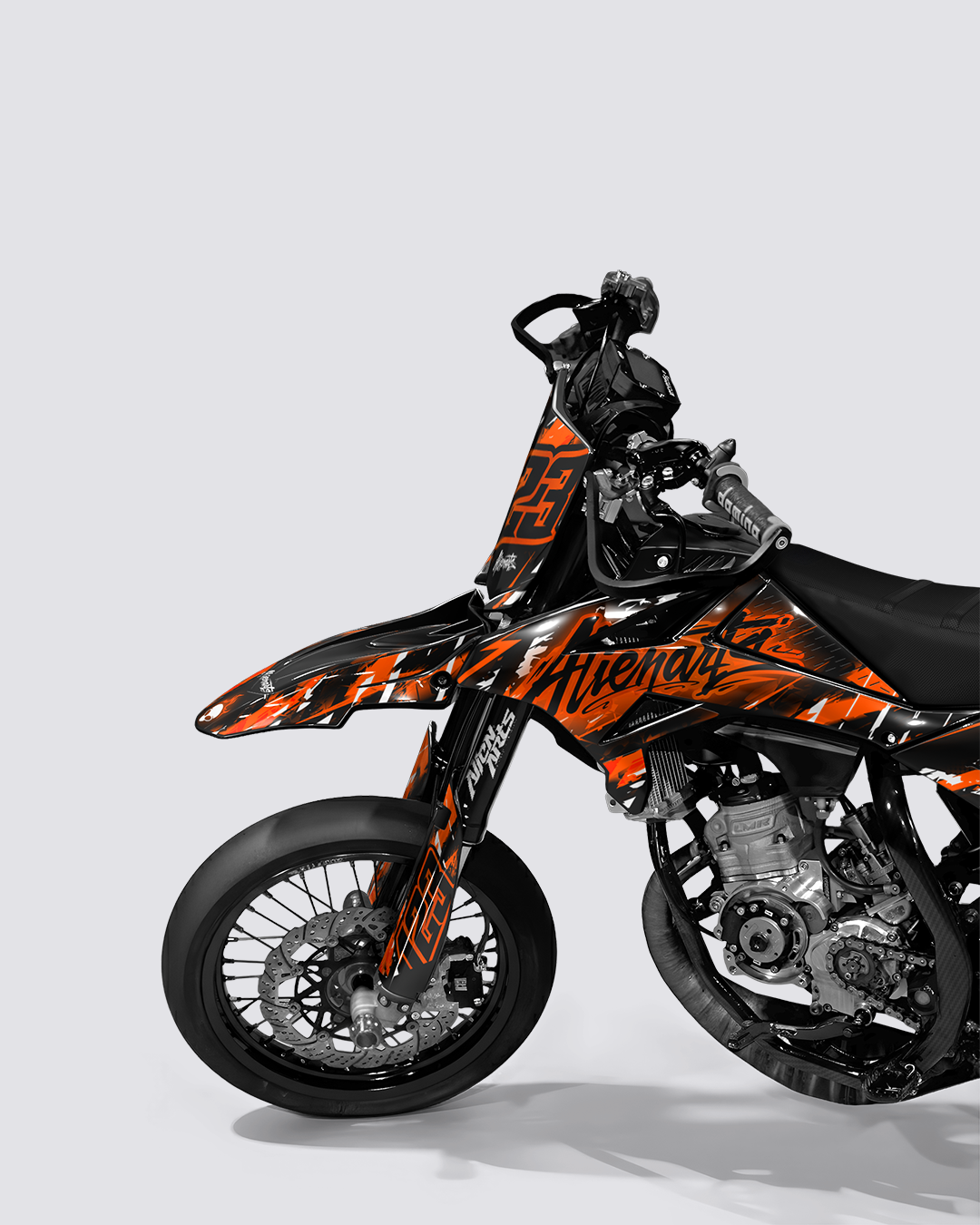 ROGUE - Kit deco BETA 50cc - Orange — vue de face