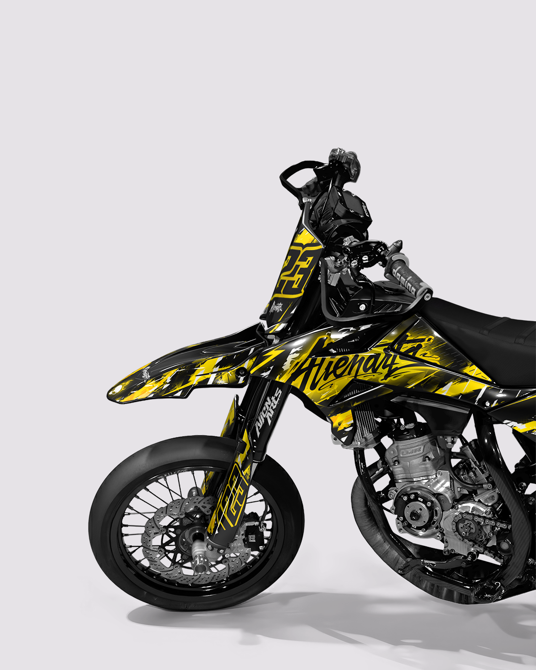ROGUE - Kit deco BETA 50cc - Jaune — vue de face