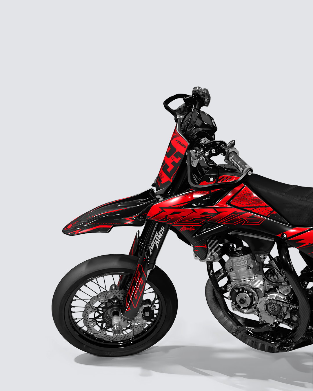 REAPER - Kit deco BETA 50cc - Rouge — vue de face